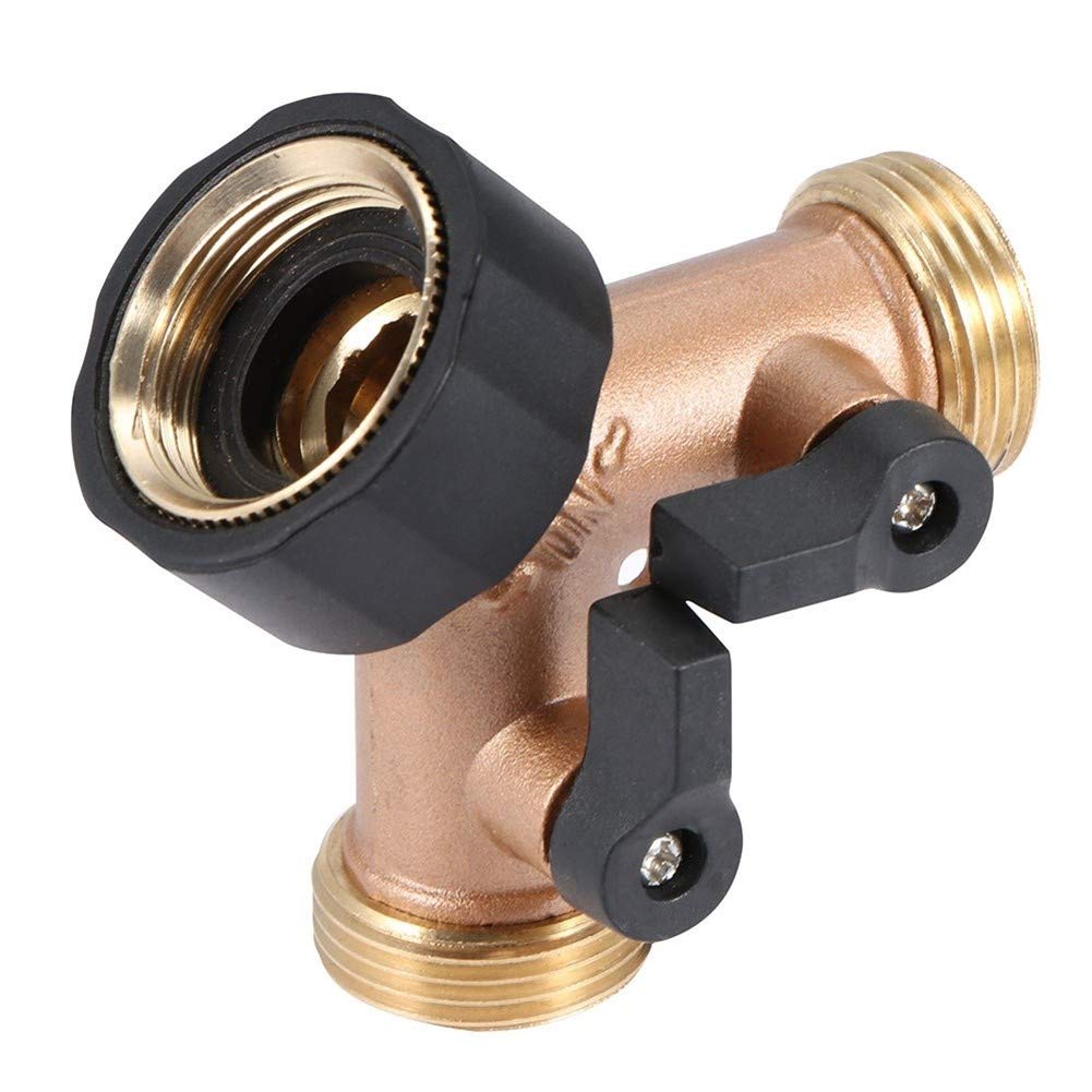 Gartenschlauch Splitter 2/4 Wege Wasserhahn Schlauchverbinder Wasserverteiler Schaltventil Garten Wasserverbinder Bewässerung Bewässerung (Farbe: Zwei-Wege, Größe: 3/4 Zoll) (Zwei-Wege-3/4 Zoll)