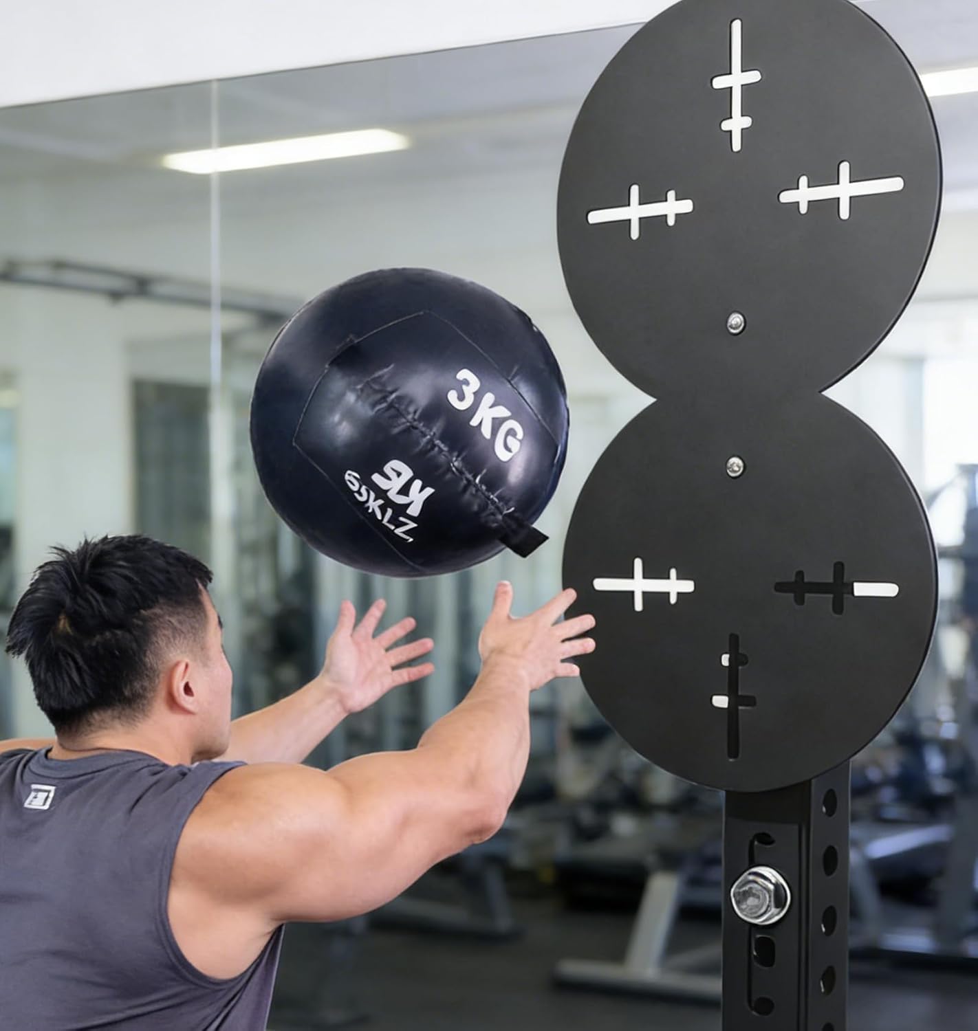 Disco bersaglio per palla medica, doppio bersaglio, per allenare la forza di braccio, bersaglio da parete, accessori per supporto per squat, attrezzi da fitness