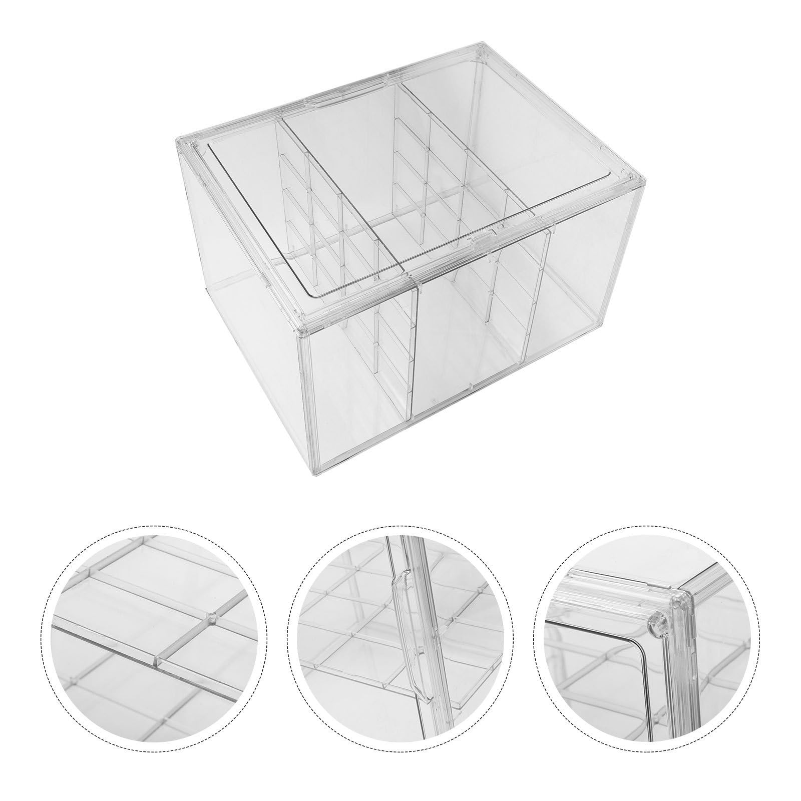 Angoily Organisateur Acrylique Transparent pour Biberons et Tétines Compartiments Individuels Empilables, Rangement Organisé et Visibilité Claire pour Chambre de Bébé