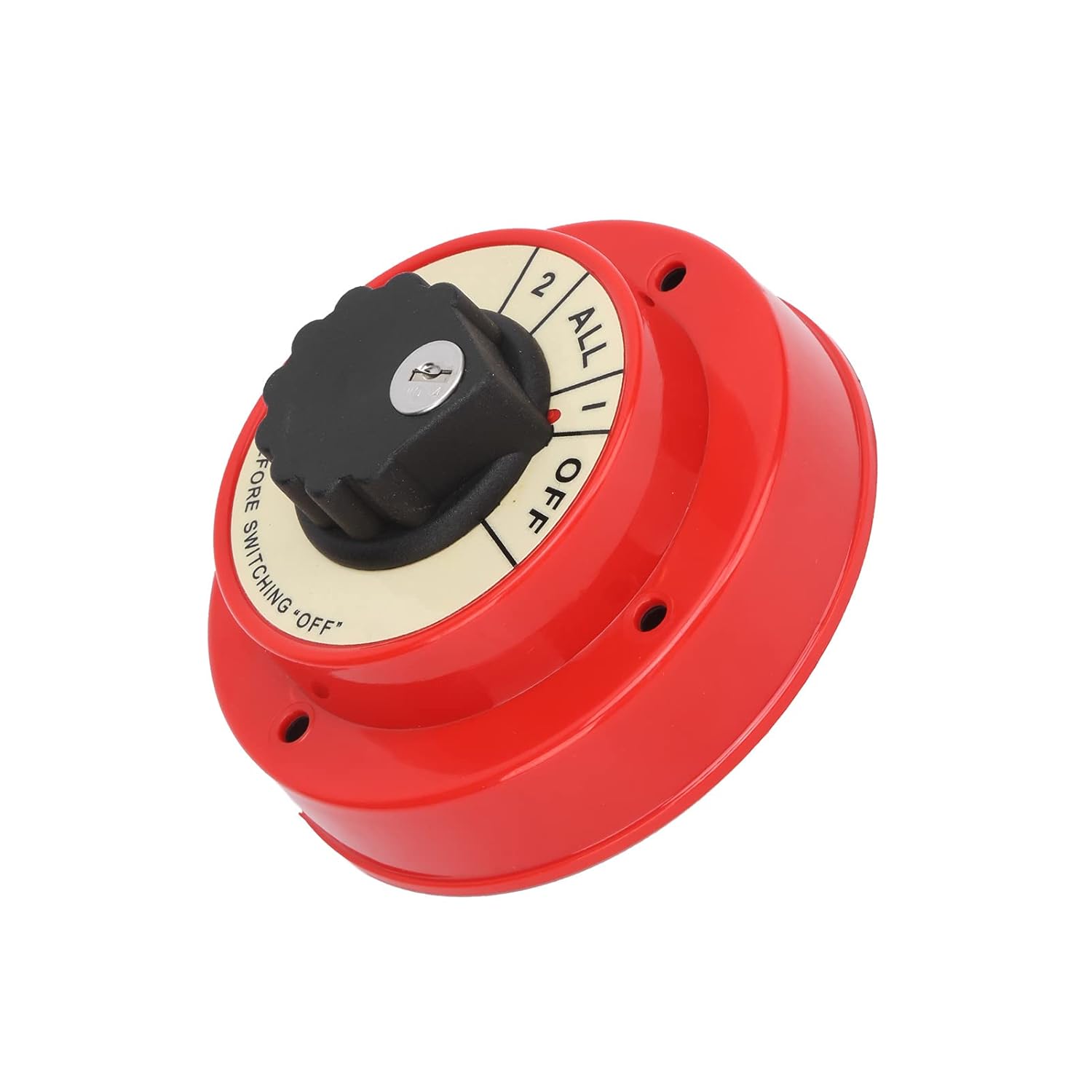 Boat Battery Selector Switch Plastic Metal Panel Yellow 4 Way Medium Duty for Dual Battery