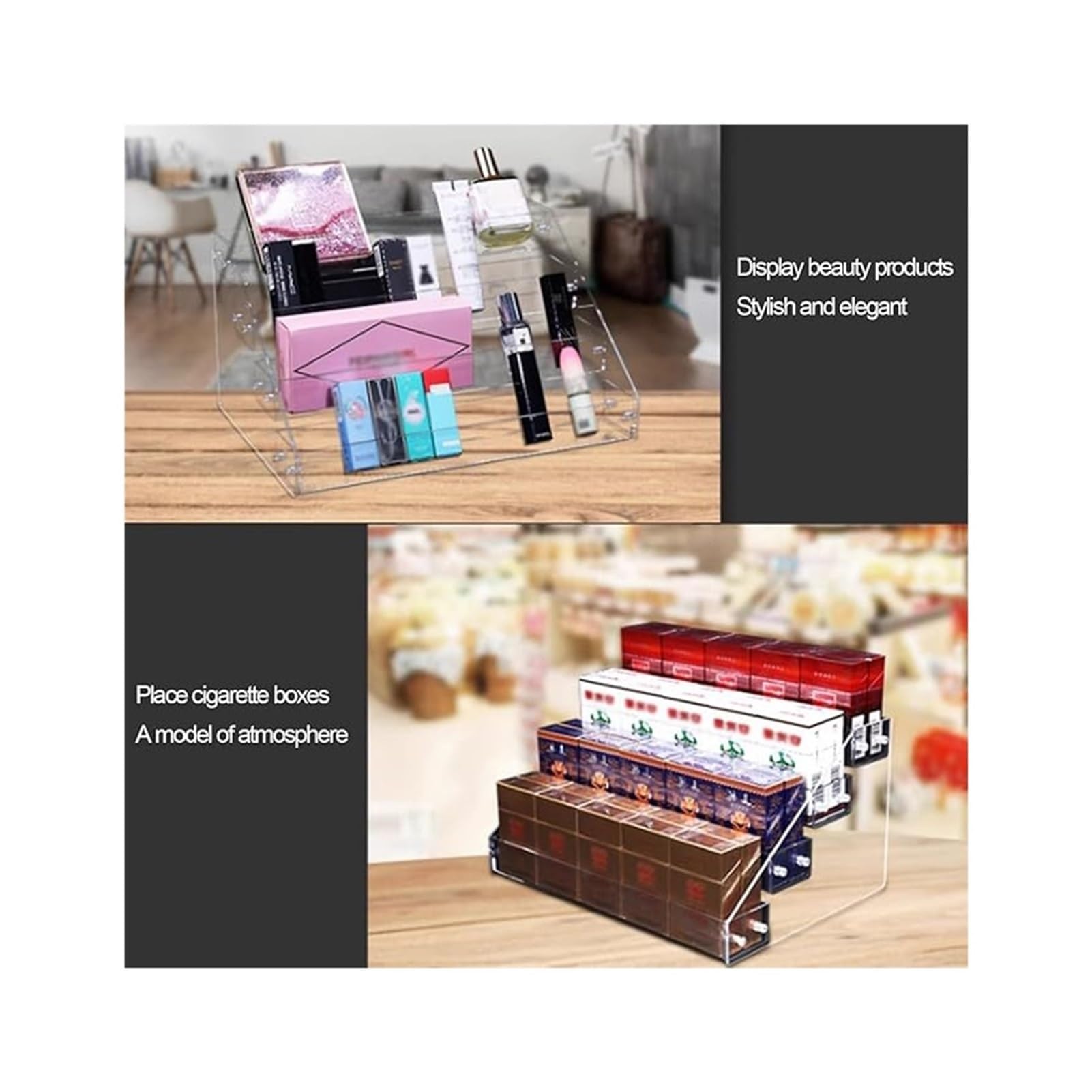 Amazon.com: Cigarette Showcases Display Rack, Acrylic Countertop Cigarette  Case Holder, Store Cigarette Candy Retail Display Case, Supermarket  Cigarettes Display Rack, Trapezoid Cigarette Storage Manager(29.5x16x :  Industrial & Scientific