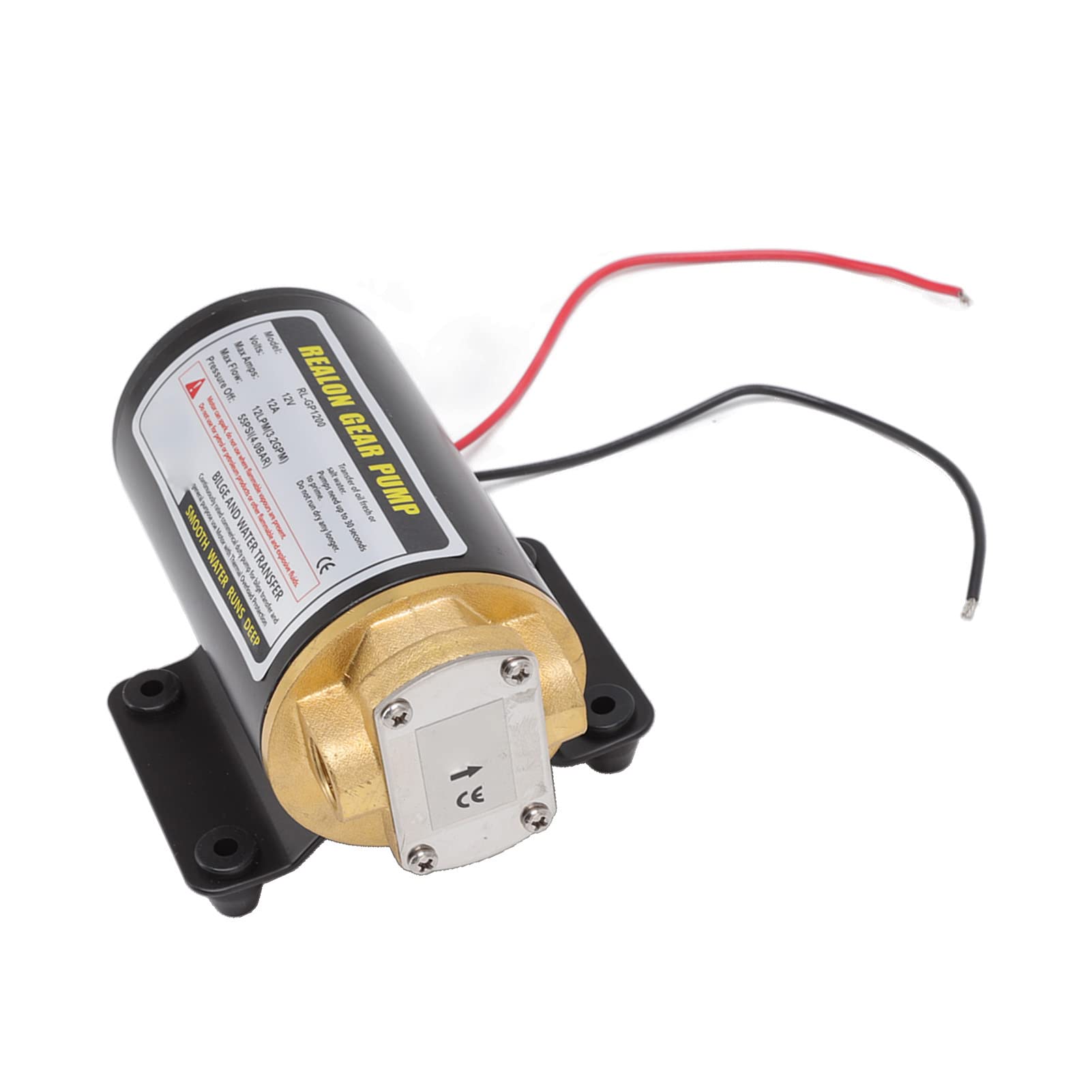 Öltransferpumpe, Messing-Hochdruck-Elektrogetriebeölpumpe, Thermischer Schutz, Effizient für Schmierstoffe (12V)
