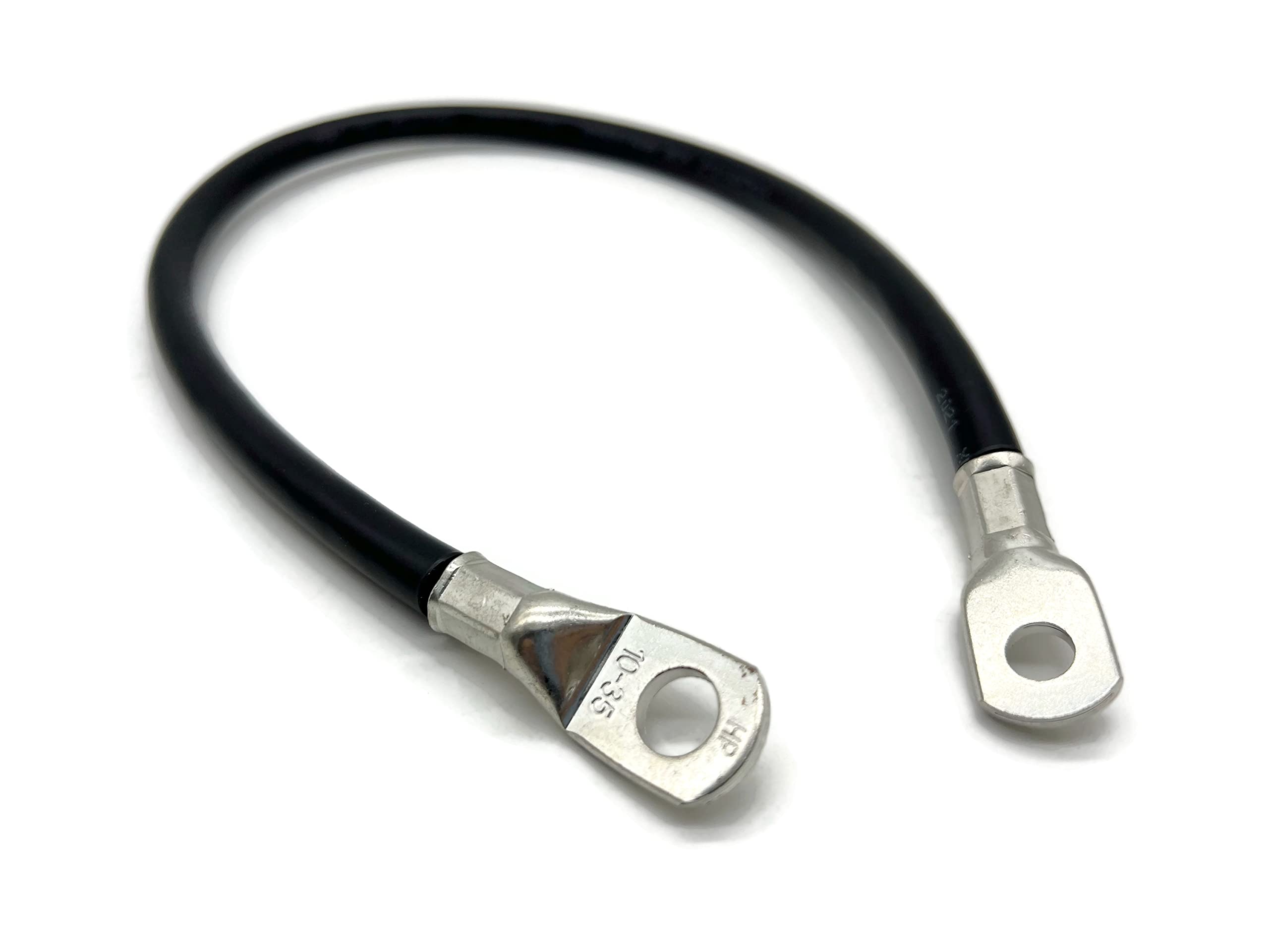 eXODA Batteriekabel 35 mm² 50cm M8 M10 Schwarz flexibles Kabel max 5645 Watt 12V geeignet für Auto Boot Motorrad langlebig zuverlässig hohe Qualität hitzebeständig bis 70 Grad