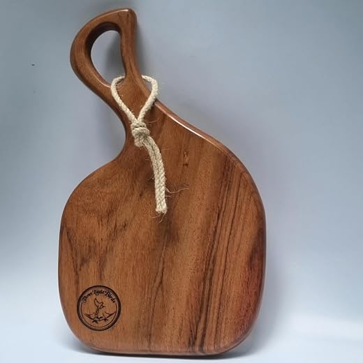 Three little birds® Natural Acacia Wood Chopping Board for Kitchen(30x18x1.6) CM Multipurpose Wooden Cutting Board | Rever...