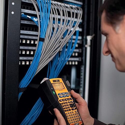 Miniatura 4 de Cinta de nailon térmica adhesiva de 12 pulgadas para etiquetadoras DYMO RhinoPRO, Negro sobre blanco