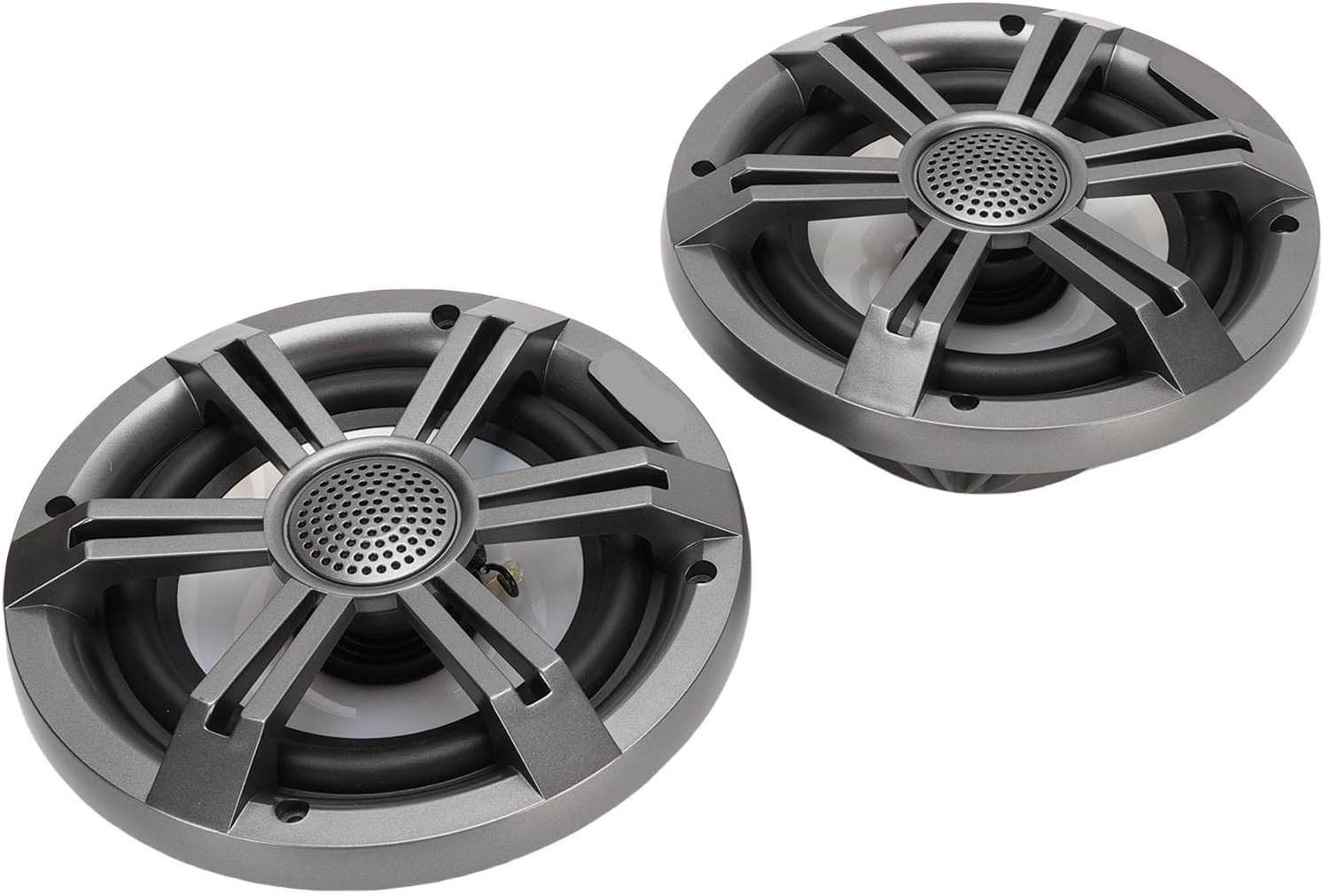 Jeffergarden 6.5 Inch Marine Boat Speaker, 150W High Power IP66 RGB LED Stereo Speaker with Detachable Multi Color Lighting, for Cars Motorcycles Yachts Fishing Boats UTVs ATVs RVs Snowmobiles