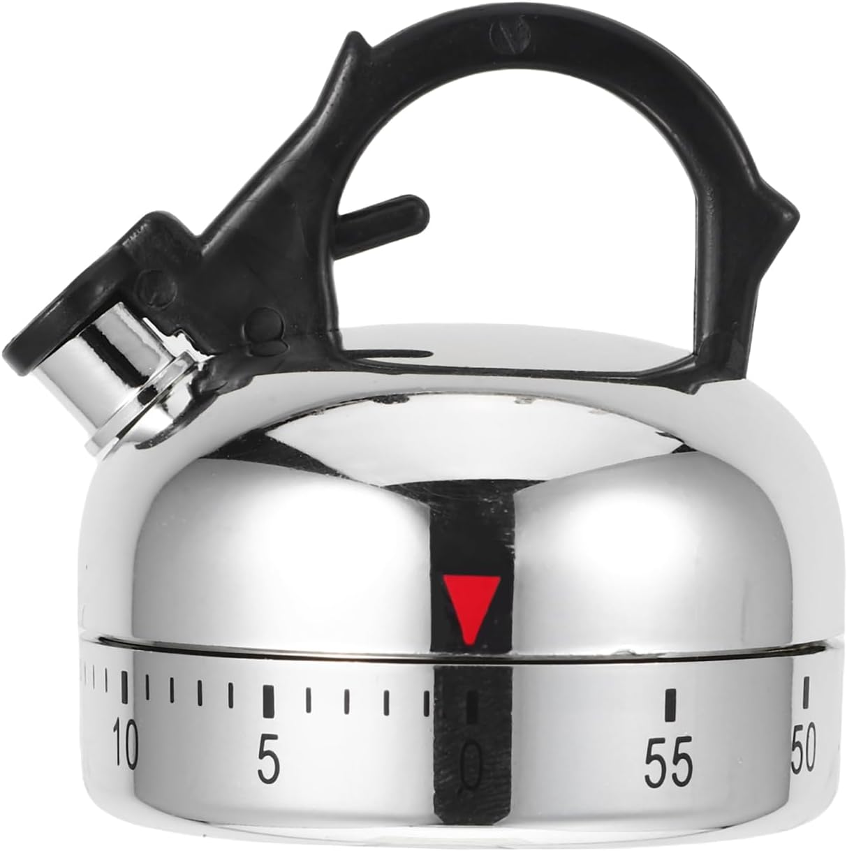 Vintage Tea Kettle Shaped Mechanical Timer Countdown for Cooking Baking Study and Management Manual Operation No Batteries Required Portable Kitchen Tool