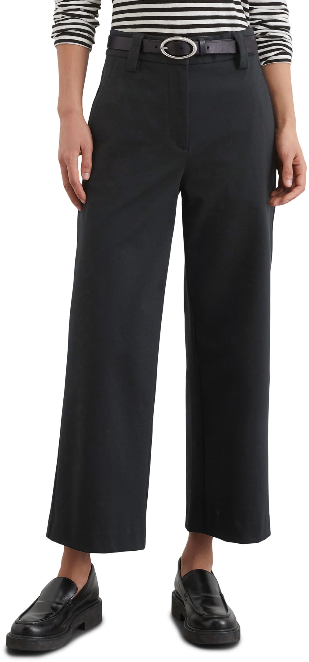 Marc O'Polo Damen Culottehose mit Stretch-Anteil Wide Leg