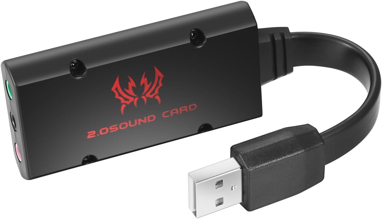Amazon.com: KOTION Each Sound Card Adapter External Audio Adapter 2.0 ...