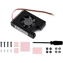Cooling Fan for Raspberry Pi Compute Module 5, CM5 Heatsink All-in-One Cooler Cooling Fan with Thermal Tape, 8000 10%RPM, PWM Speed Adjustment, 5V Power Supply
