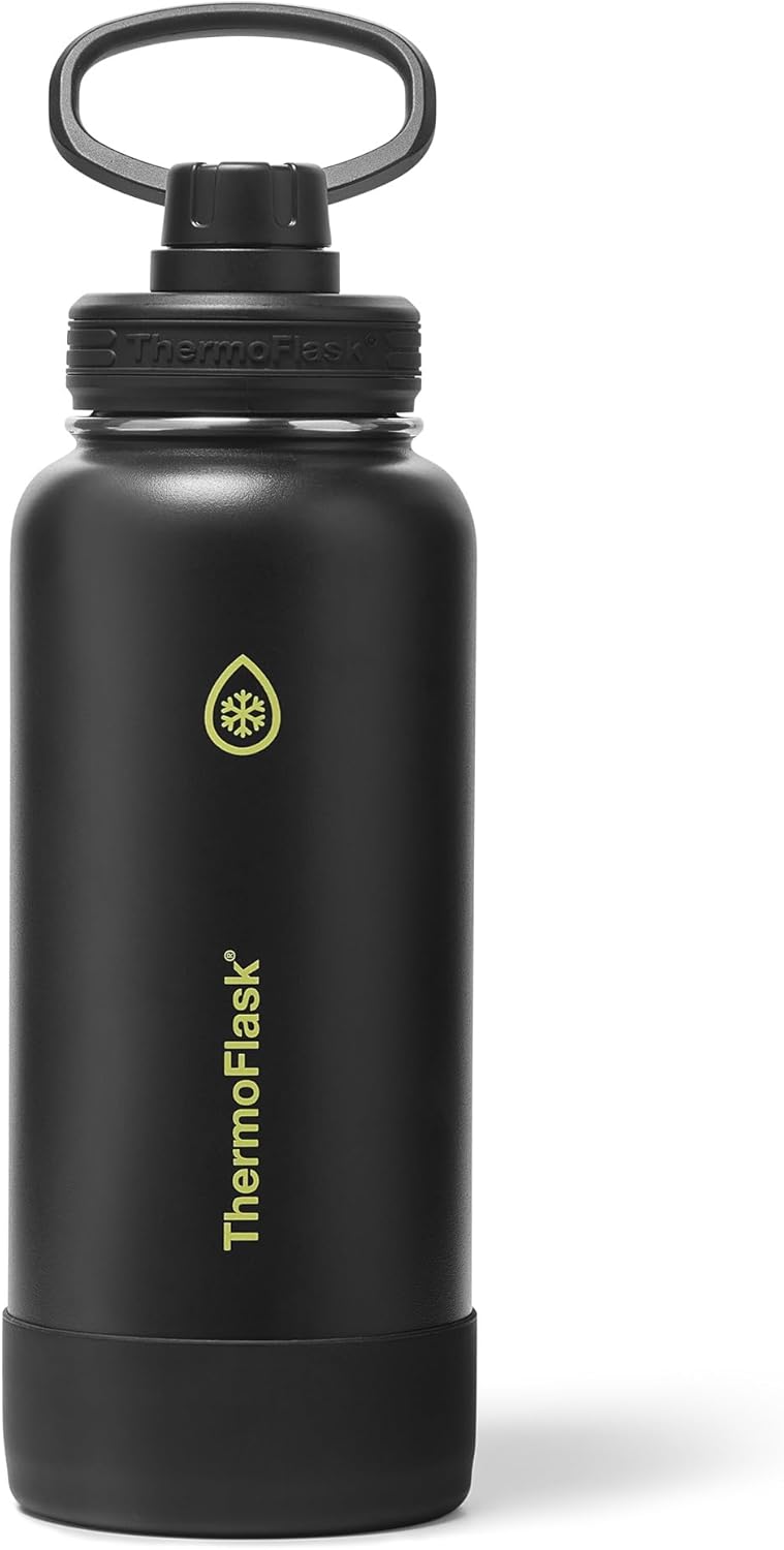 ThermoFlask 32 oz Double Wall Vacuum Insulated Stainless Steel Water Bottle with Spout Lid, Shadow Glow