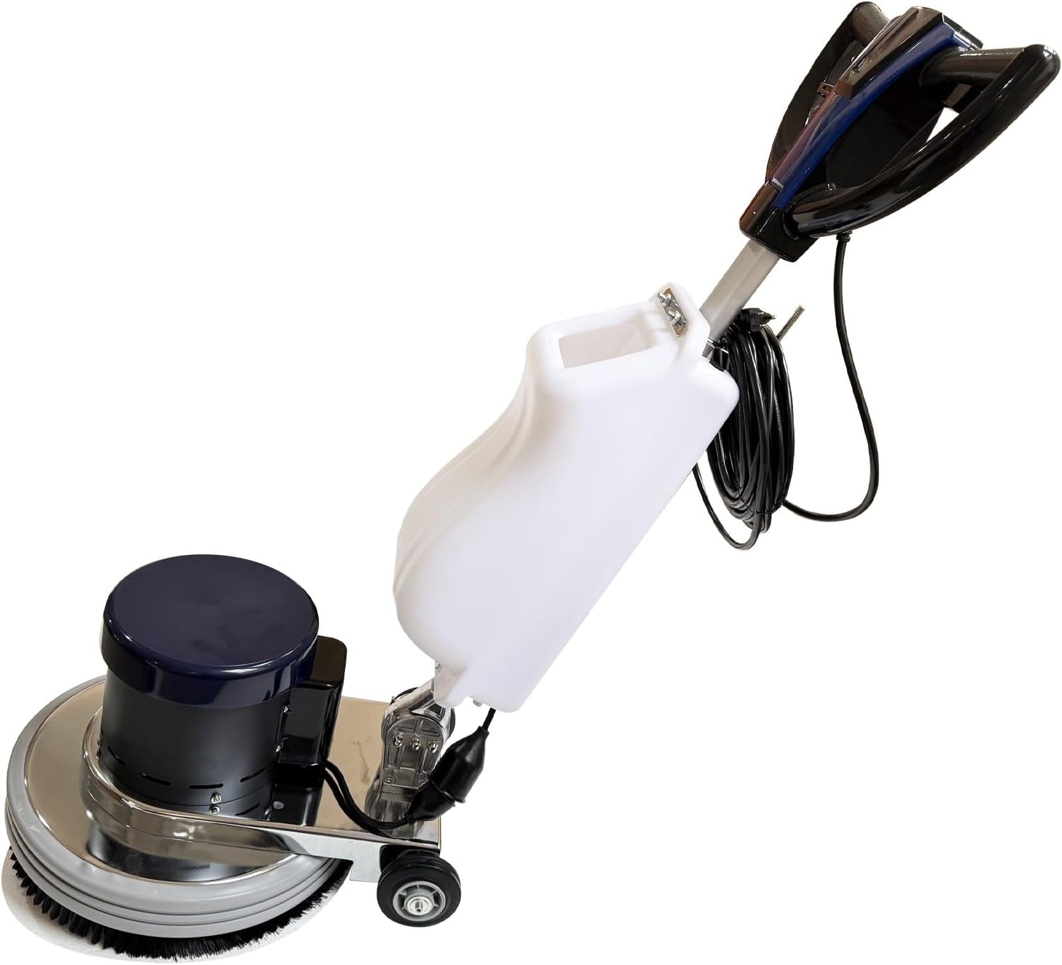 TECHTONGDA 18" Commercial Floor Scrubber Industrial Floor Buffer Machine Buffer Heavy Duty Polisher Machine 154RPM/Min Carpet Cleaning Equipment with 2 Brushes for Cleaning, Waxing, Polishing 110V
