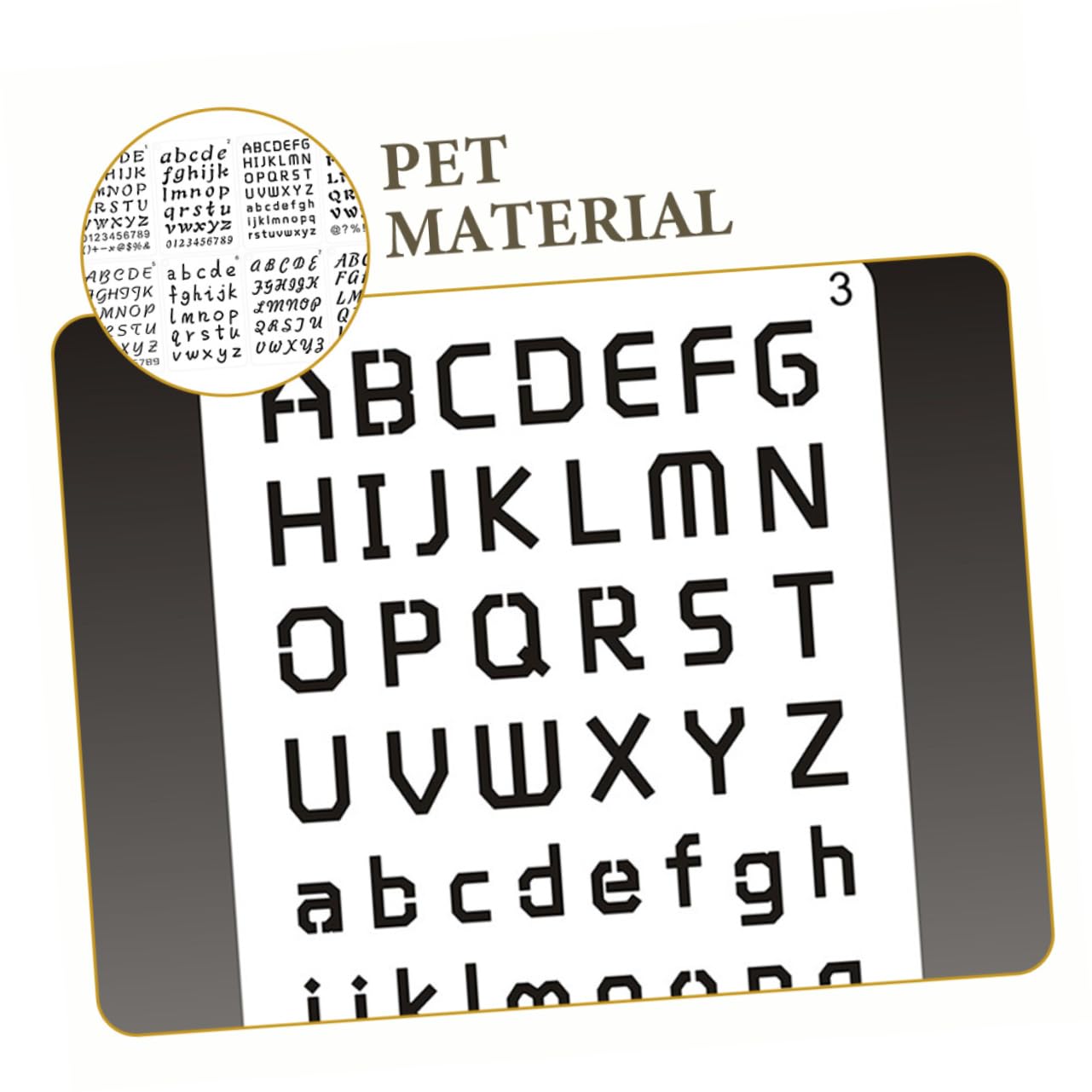 VILLCASE 96hojas Plantillas De Letras y Números Reutilizables Para Pintura Para Manualidades Decoración De Paredes y Proyectos Escolares