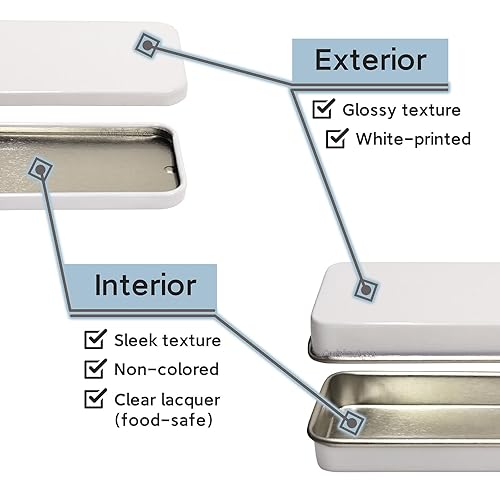 Miniatura 10 de Cubic Ape Recipientes de lata deslizantes para bálsamo labial, perfume sólido (0.5 onzas, paquete de 16 unidades, con etiquetas)  Pequeñas cajas