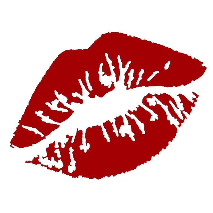 Amazon.com: Kiss Mark Design #4 Vinyl Decal Sticker Car