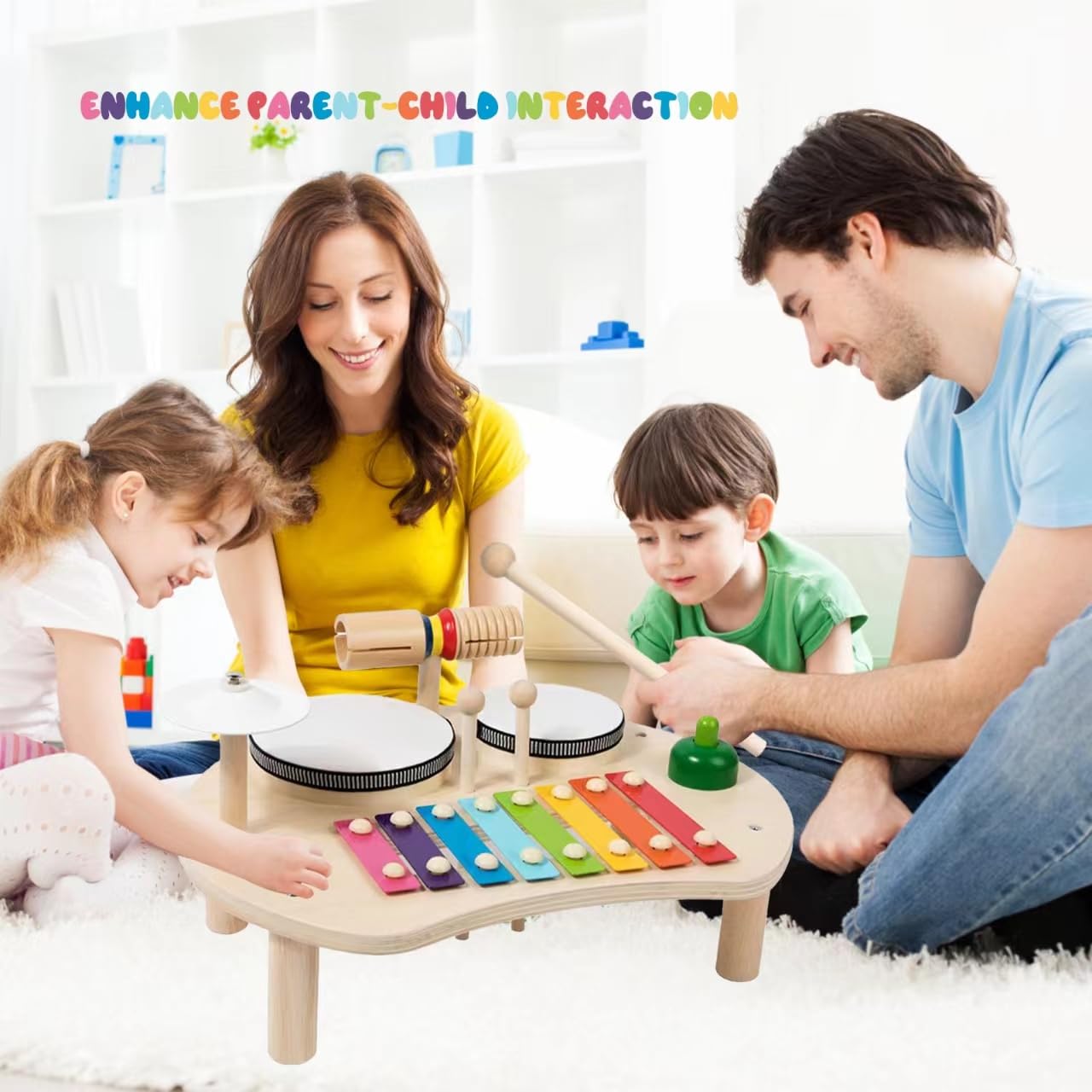 Velours Max® - XL Houten Muziekinstrumenten In Een Rugzak - 23 Delig Speelgoed Instrumenten Kinderspeelgoed Kinder Speelgoed Kinderen Speelgoed 3 Jaar Speelgoed 4 Jaar Rugzak Rugzak Kind