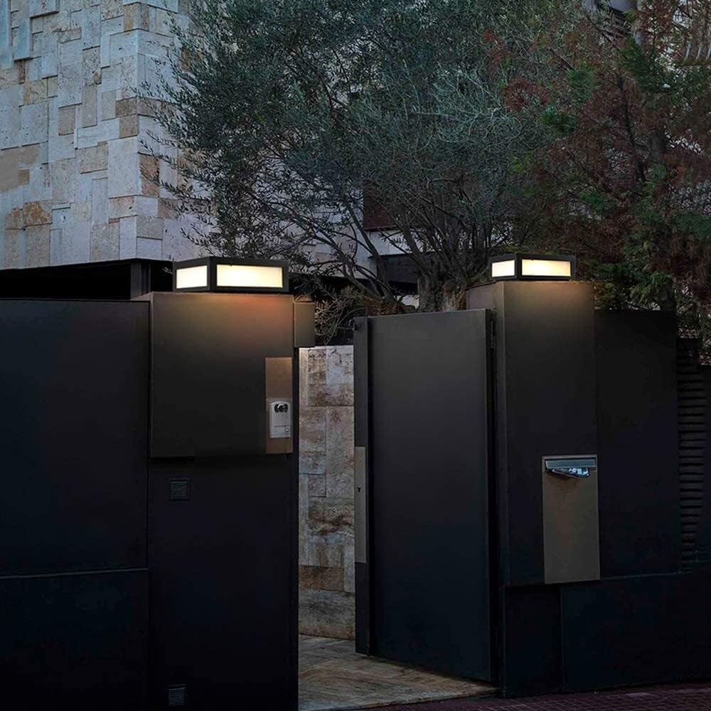 Luz de Poste Exterior Farola Exterior Jardin Pilar De Luz Exterior De Aluminio Pantalla De PC Poste De Luz Columna De Luz Camino De Jardín Paisaje Luz De Calle Lámpara De Patio Lámpara de Exterior Lám