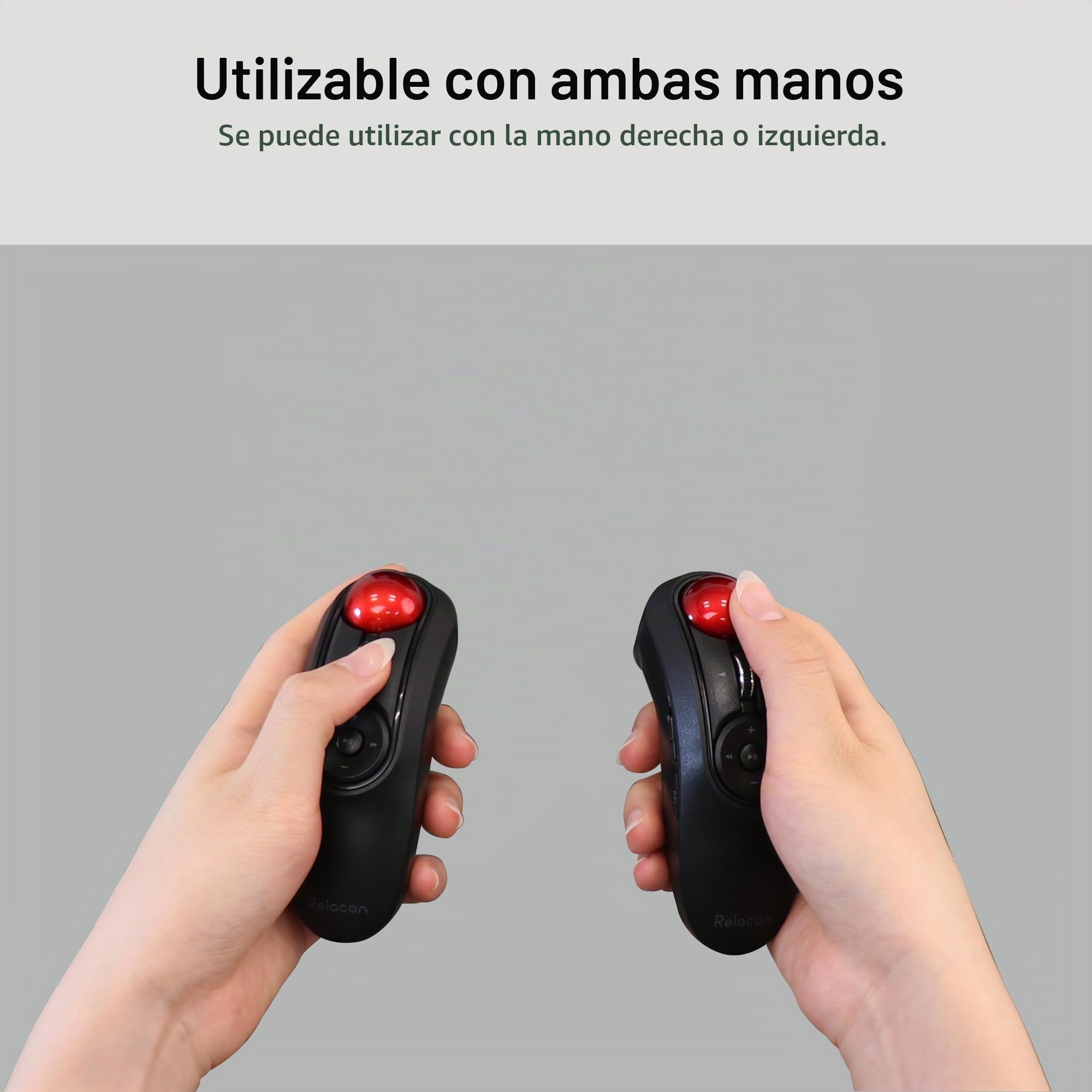 Elecom Ratón Trackball de Mano, Control ergonómico del Pulgar Bluetooth, ambidiestra, Sensor óptico de 10 Botones, Compatible con PC, portátil, Windows, Mac, iPad, Android, Relacon (M-RT1BRXBK)