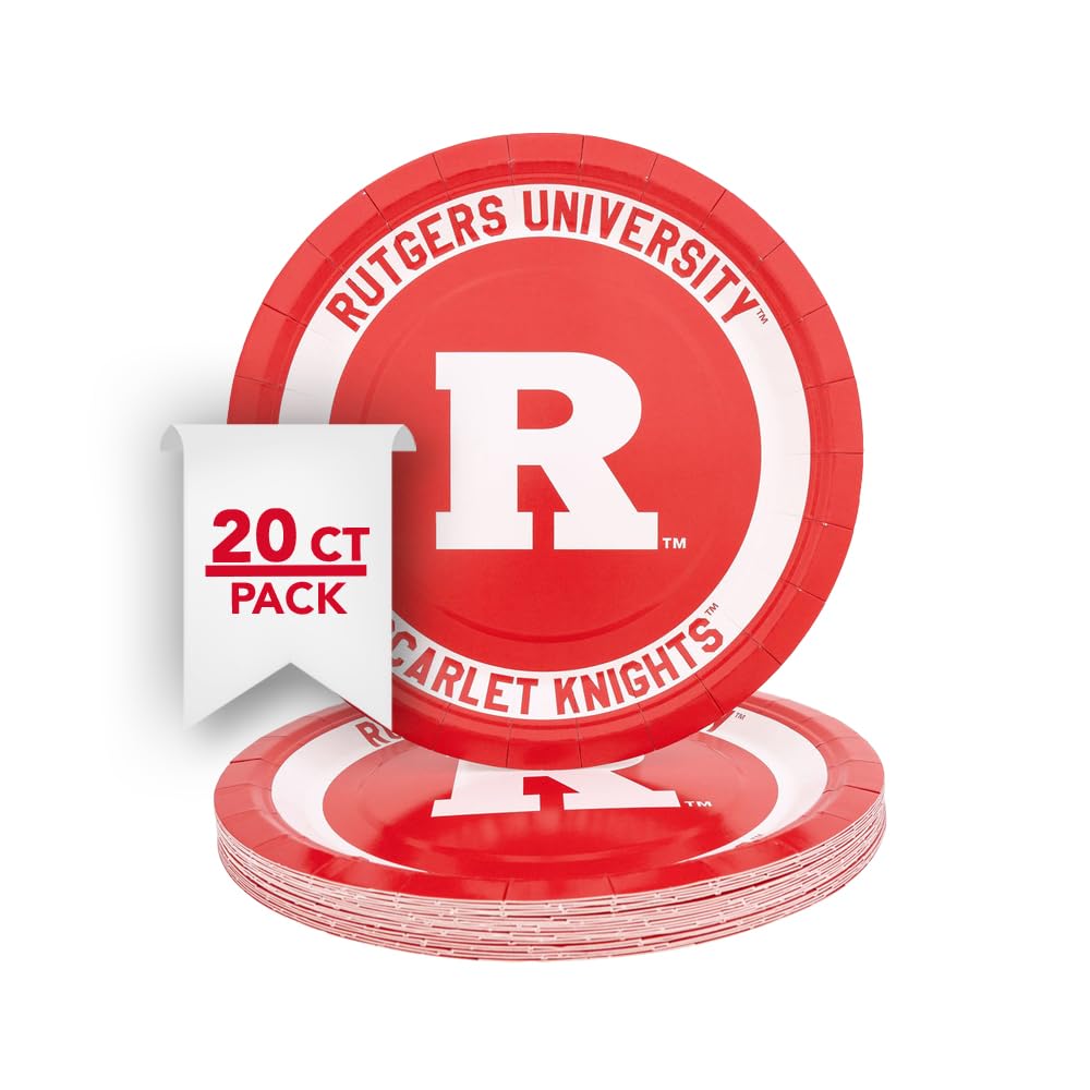 Desert Cactus Rutgers University Paper Plates New Jersey RTX - gameday and tailgating | Mubboo