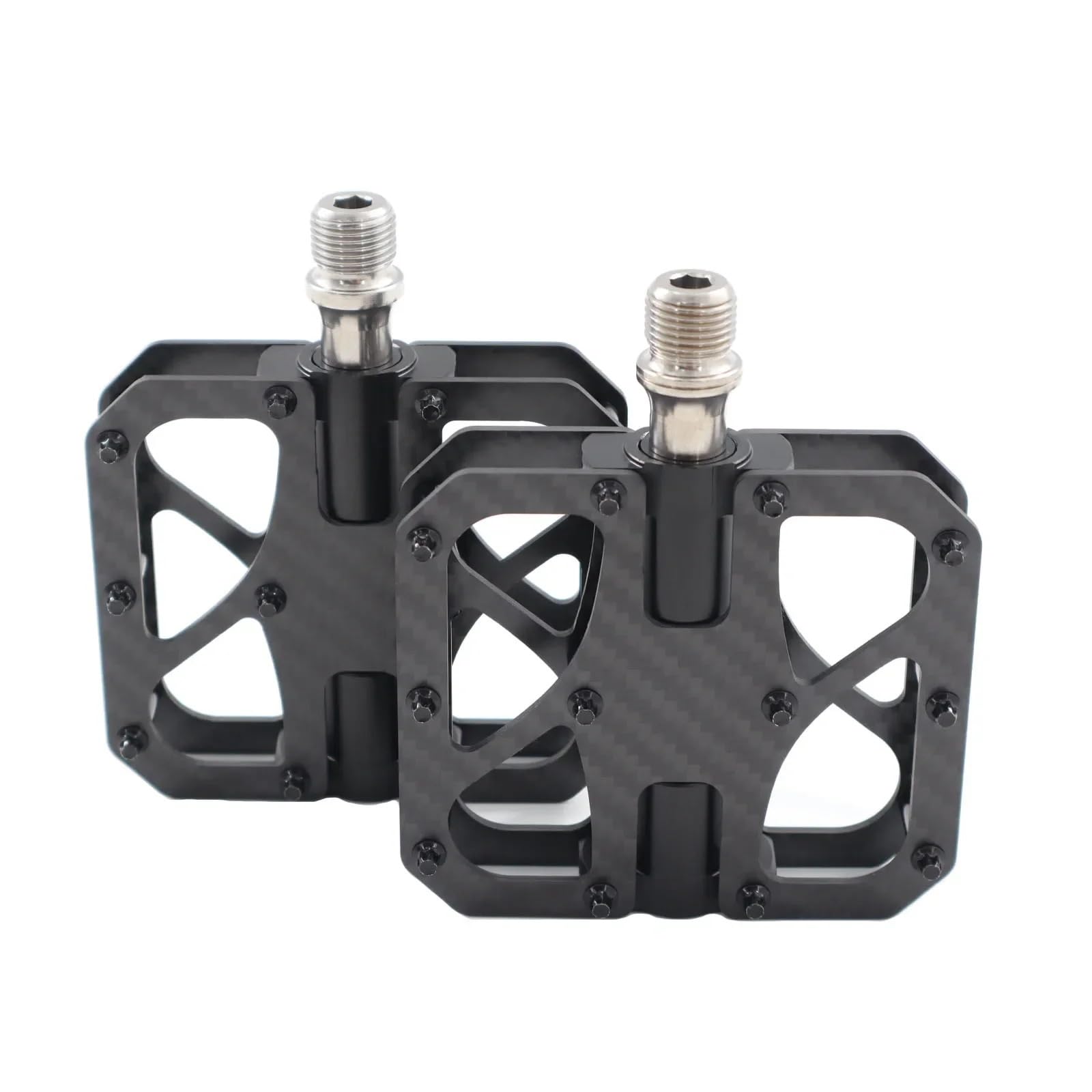 Fahrradpedale Fahrradpedale Carbon Fiber Pedallager Ultraleicht MTB Anti-Rutsch Schnellspanner 14mm Universalgewinde MTB Pedale