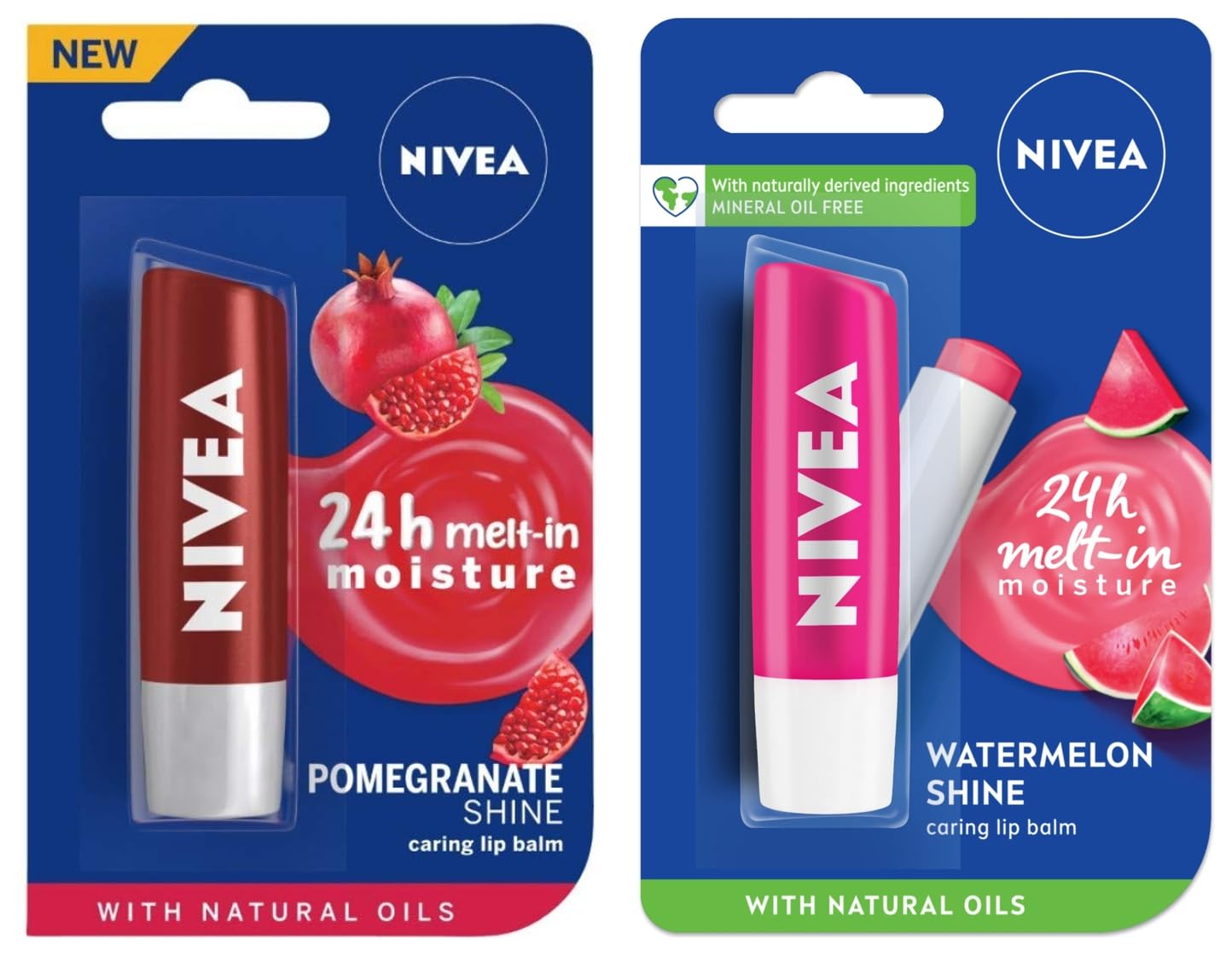 NIVEA Lip Balm, Pomegranate Shine, 4.8g and NIVEA Lip Balm, Fruity Watermelon Shine, 4.8g-image-34