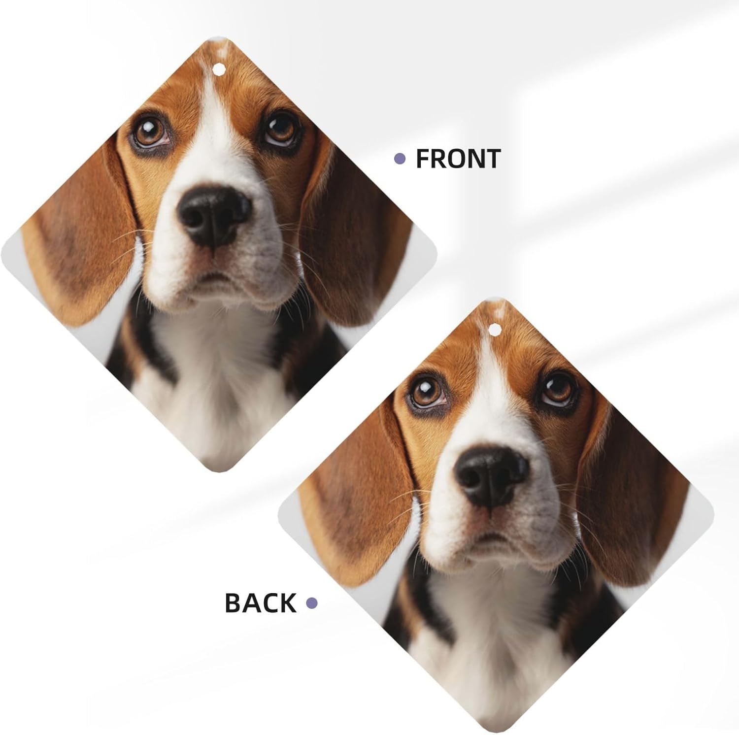 Car Air Freshener 24 PCS Cute Beagle Dog Hanging Car Air Fresheners Auto Interior Decor Card Freshener Strong Scented Card Lavender Cars Scents for Office Bedroom Close Drawer Square