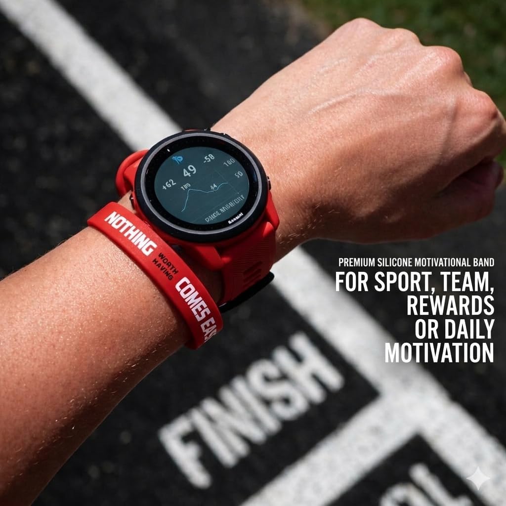 12 Pack Motivational Silicone Wristbands for Men, Women & Teens, Sport Team, Student Rewards Rubber bracelets 12x8” with Inspirational Quotes, Unisex Design for men, gifts for boys