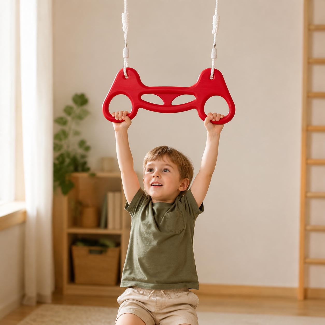 schaukel für drinnen & draußen – vielseitige Schaukel Outdoor & Indoor mit Brett oder Trapezschaukel für Babys