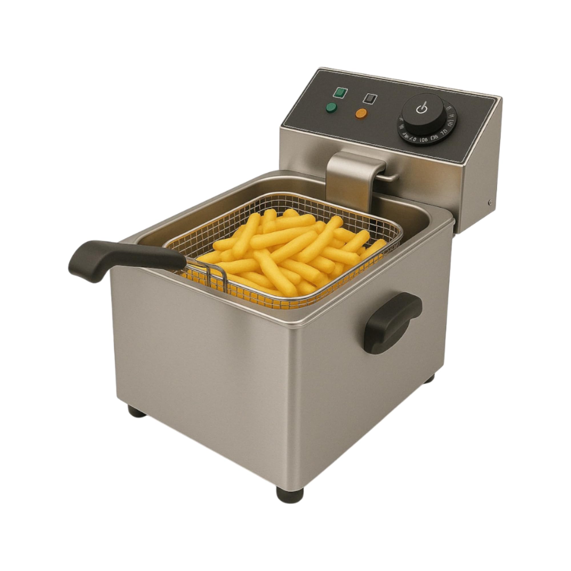 Friteuse Électrique Professionnelle 8L - 2800W - Température 190°C - Cuve Inox - Thermostat Sécurité