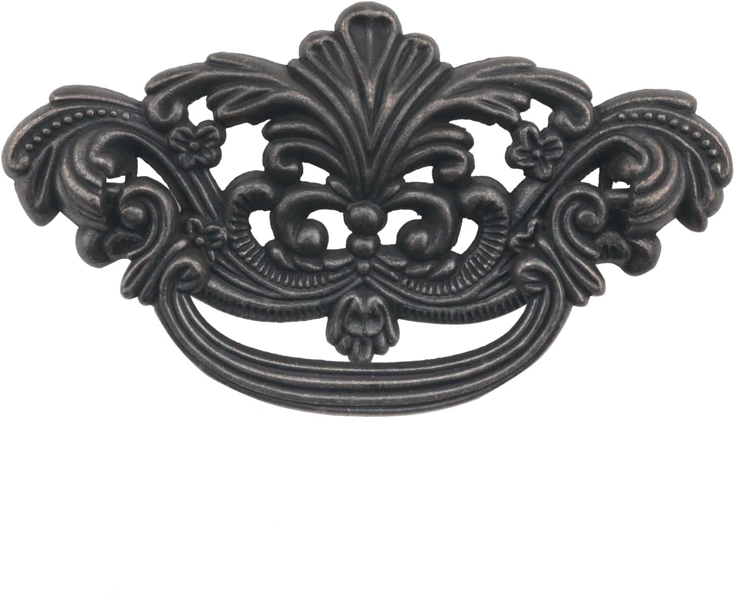 CHENJIN 2PCS Skeletonized Cabinet Door Bronze Pulls 3 inch Vintage Bronze Color Drawer Pulls Zinc Alloy Dresser Pulls for Wardrobe Kitchen Cabinet Handles