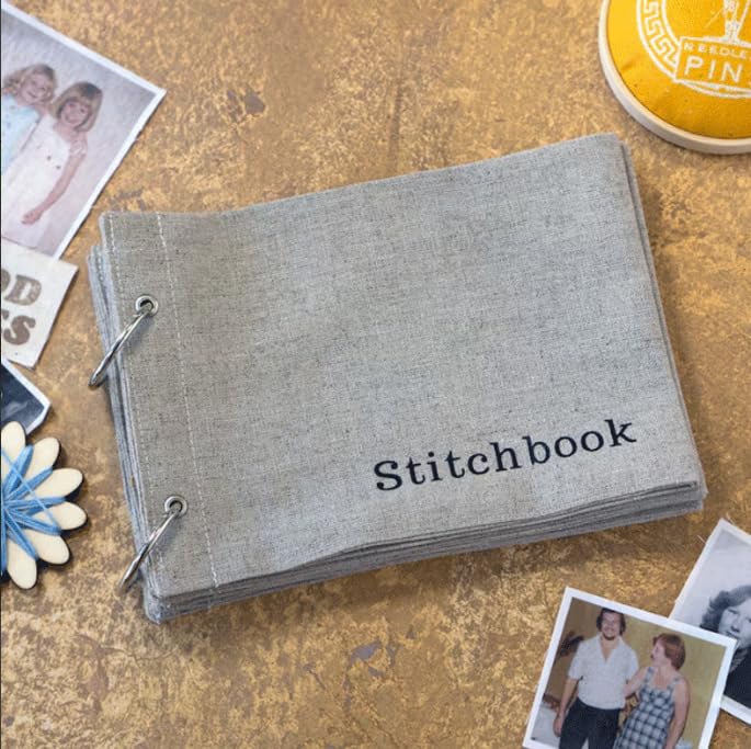 Blank Fabric Sketchbook, Portable Stitch Fabric Sketchbook, with Unique Folding Design for Linen Stitchbook for Drawing Writing (Grey) - Image 6