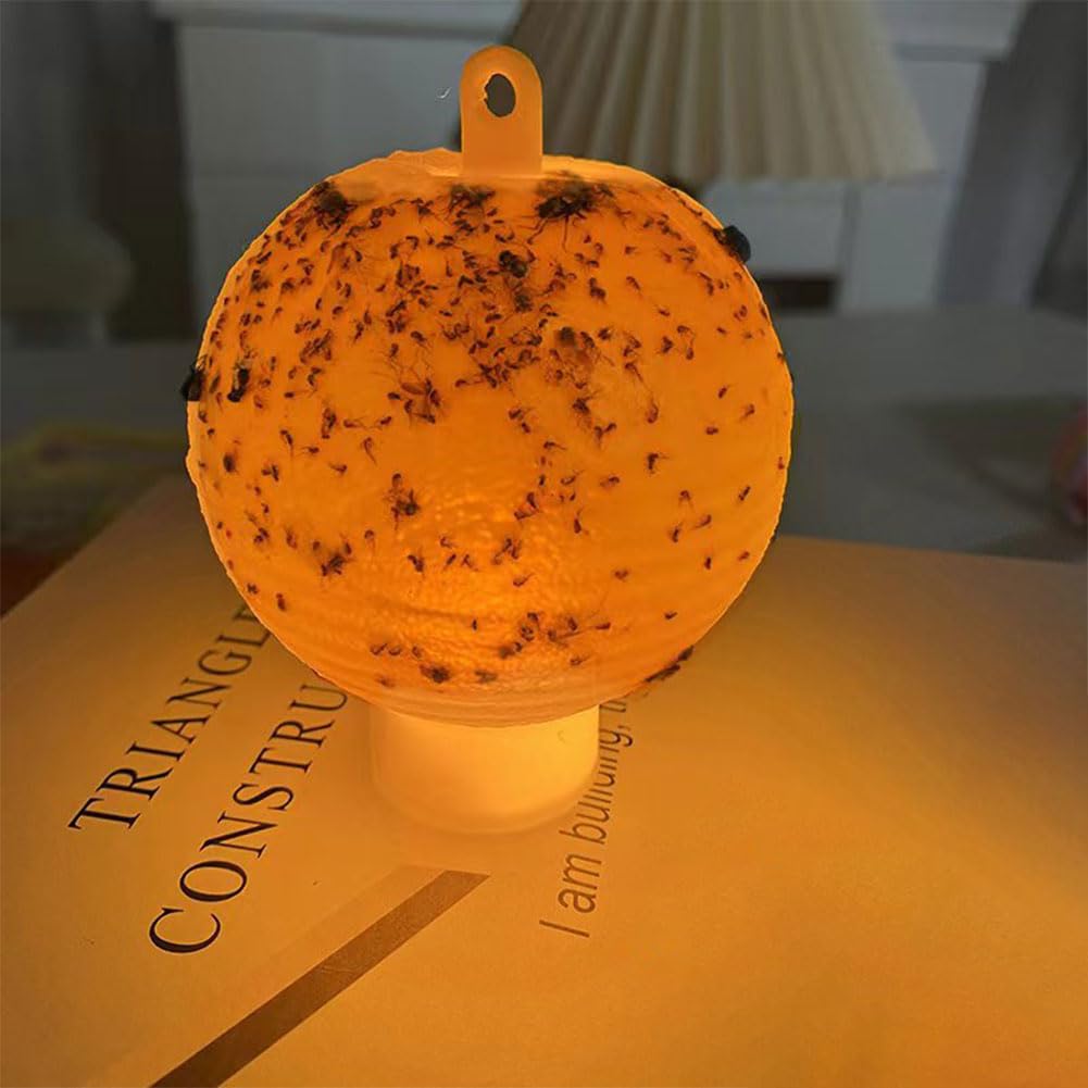 Fiorky Fruit Fly Traps Sticky Fruit Fly Trap Ball Multifunction Fruit Fly Catcher Citrus Shaped for Fruit Fly Hoverfly Gnat