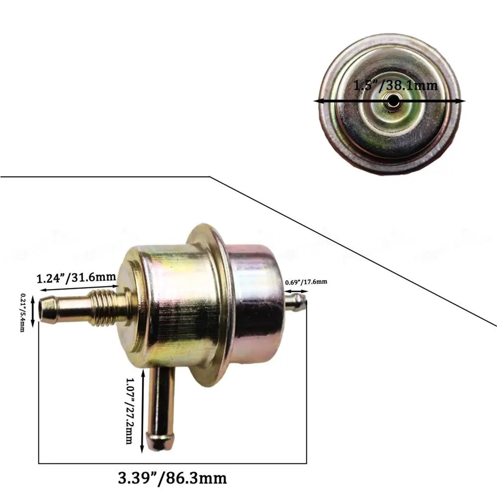 022906035 Regulator ciśnienia paliwa do BMW, VW 1200, 412, T1, T2, 912, 914, Porsche, Beetle 0280160200 0280160201 7700582692