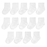 Fruit of the Loom Baby 14-Pack Grow & Fit Flex Zones Cotton Stretch Socks - Unisex, Girls, Boys