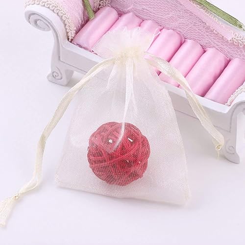 Miniatura 87 de Wudygirl 100 bolsas de organza gris transparente de 5 x 7 pulgadas con cordón transparente, bolsas de joyería para fiestas, bodas, vacaciones