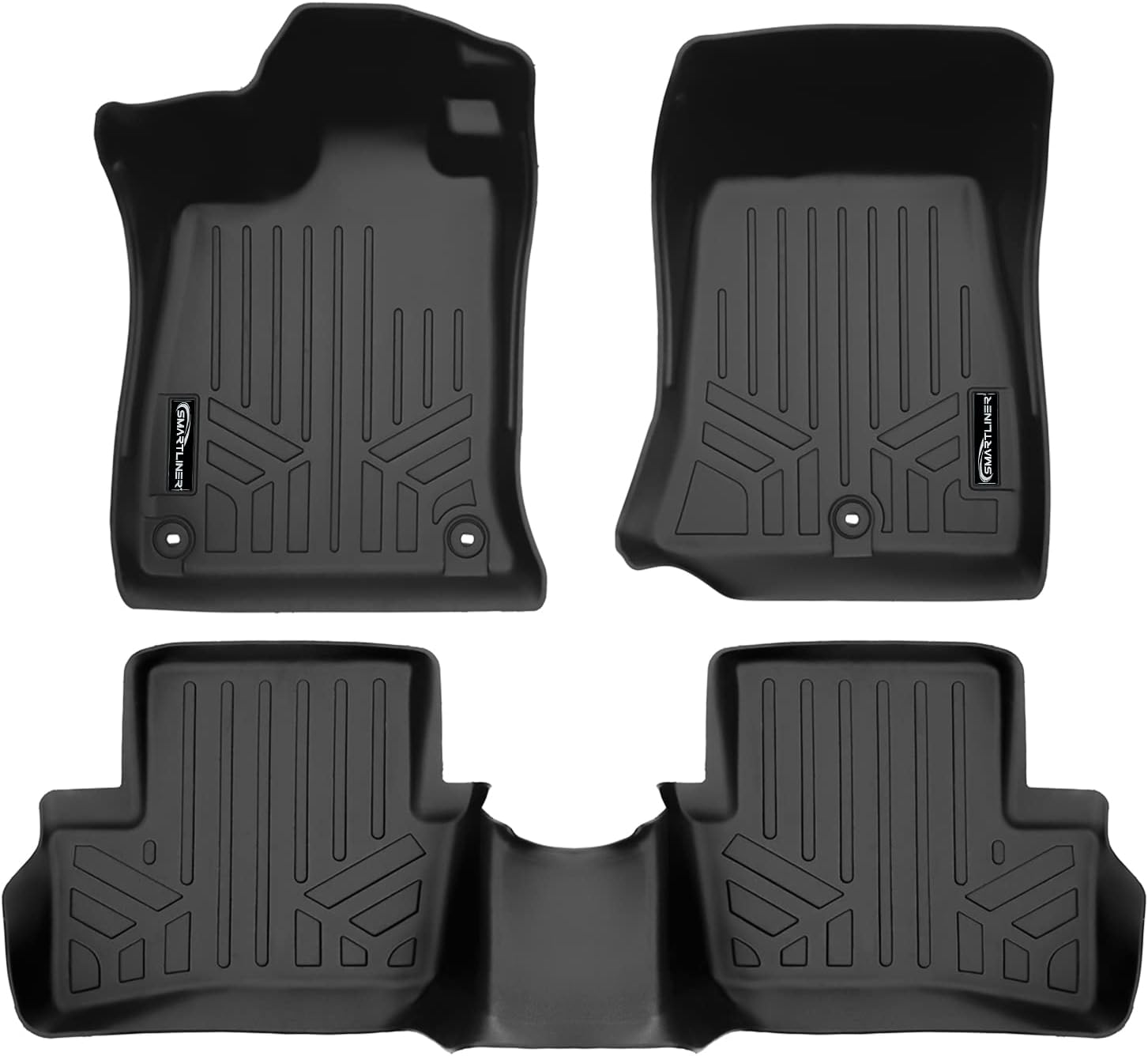 SMARTLINER Custom Fit All Weather 2 Row Floor Mat Liner Set Compatible with 2021-2025 Acura TLX