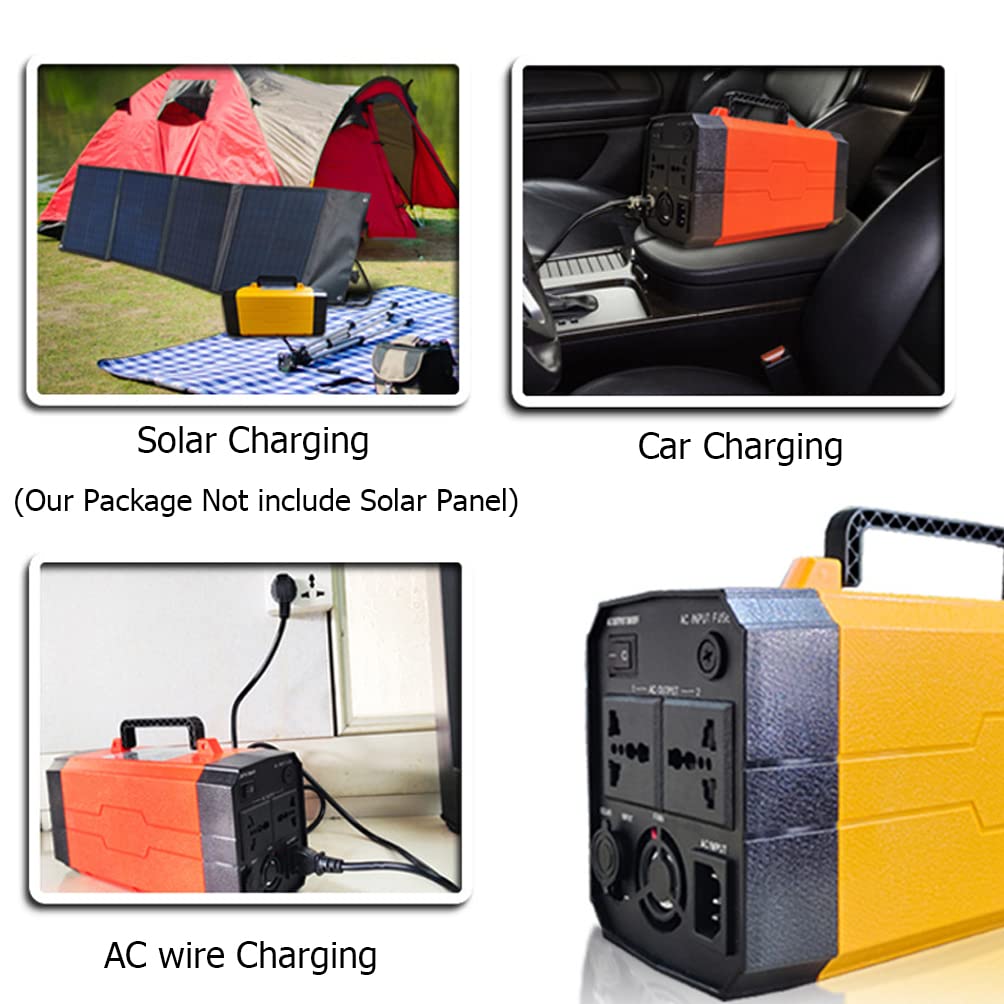 Batería de Respaldo Estación de energía portátil 1000 Watts Pico 500Wh Batería de Litio para Acampar/Viajar/Uso en Interiores y Exteriores (Panel Solar no Incluido)