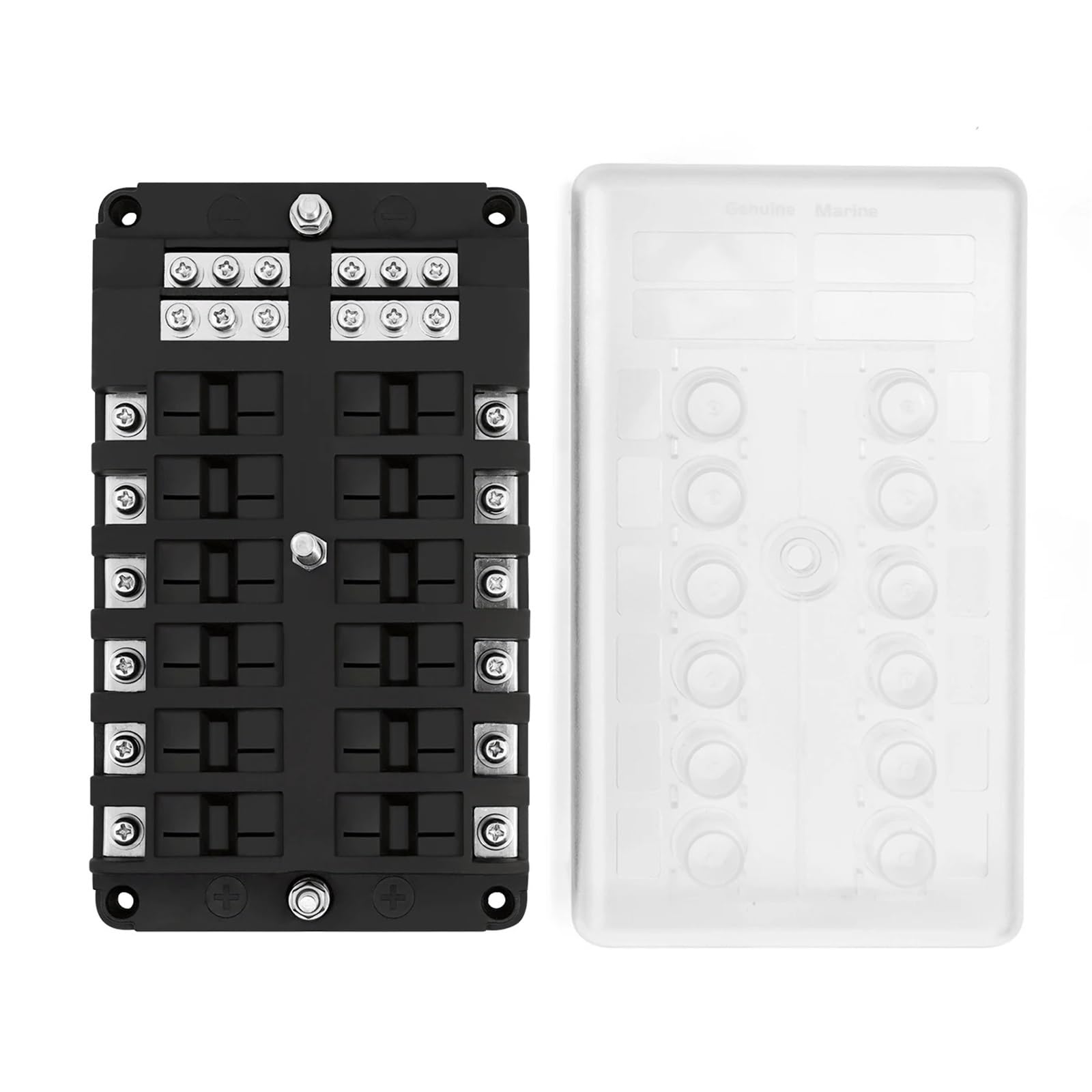 Bloc fusibles réarmable One-Touch 12 voies avec disjoncteur auto