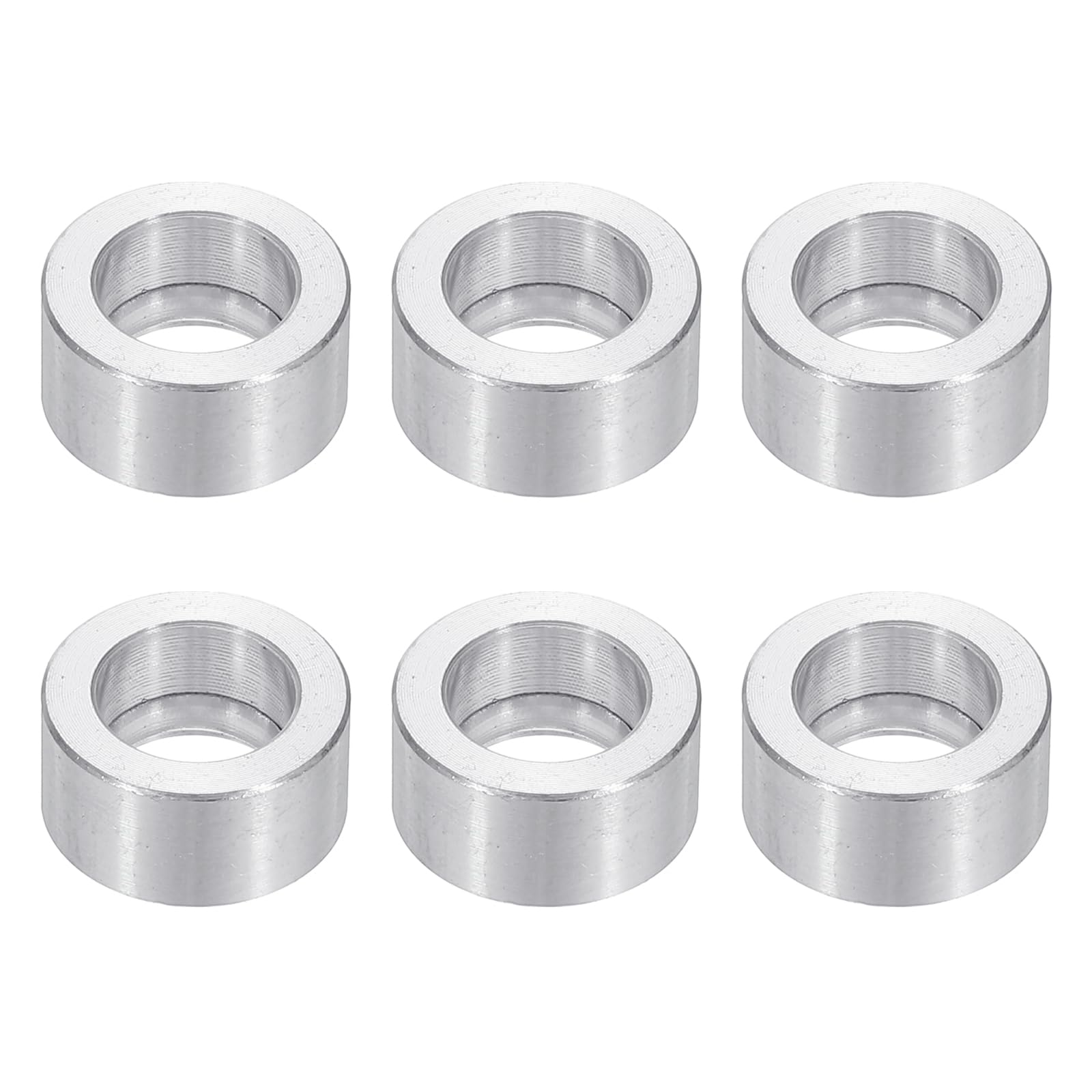 PATIKIL M10 Aluminum Spacers, 6pcs 3/8" x 5/8" Round Metal Spacers for 3/8 or M10 Screw Bolts