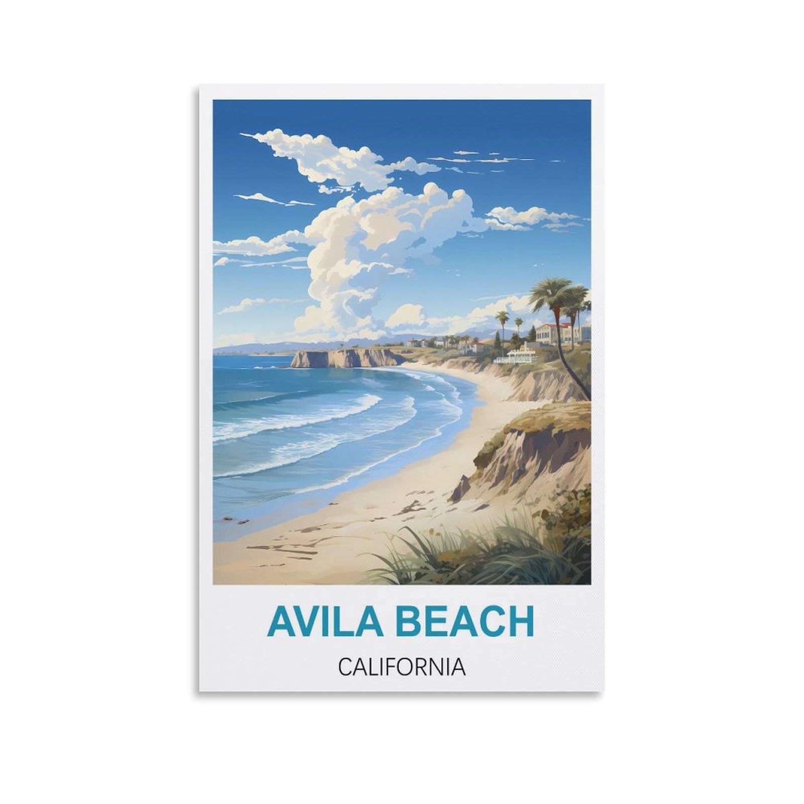 Metal Tin Sign Avila Beach Californias Garden & Kitchen Poster, Inspirational Sign Home Wall Art Decor for Home Kitchen Bar Club Decoration 15x30cm