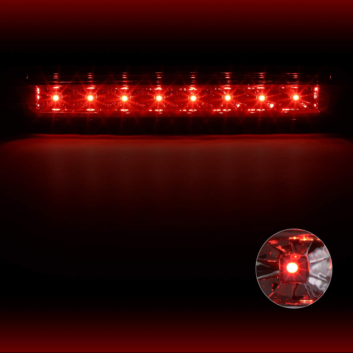 PM PERFORMOTOR LED 3rd Third Brake Light High Mount Stop Light Compatible with Chevy Equinox/GMC Terrain 10-17,Chrome/Smoked