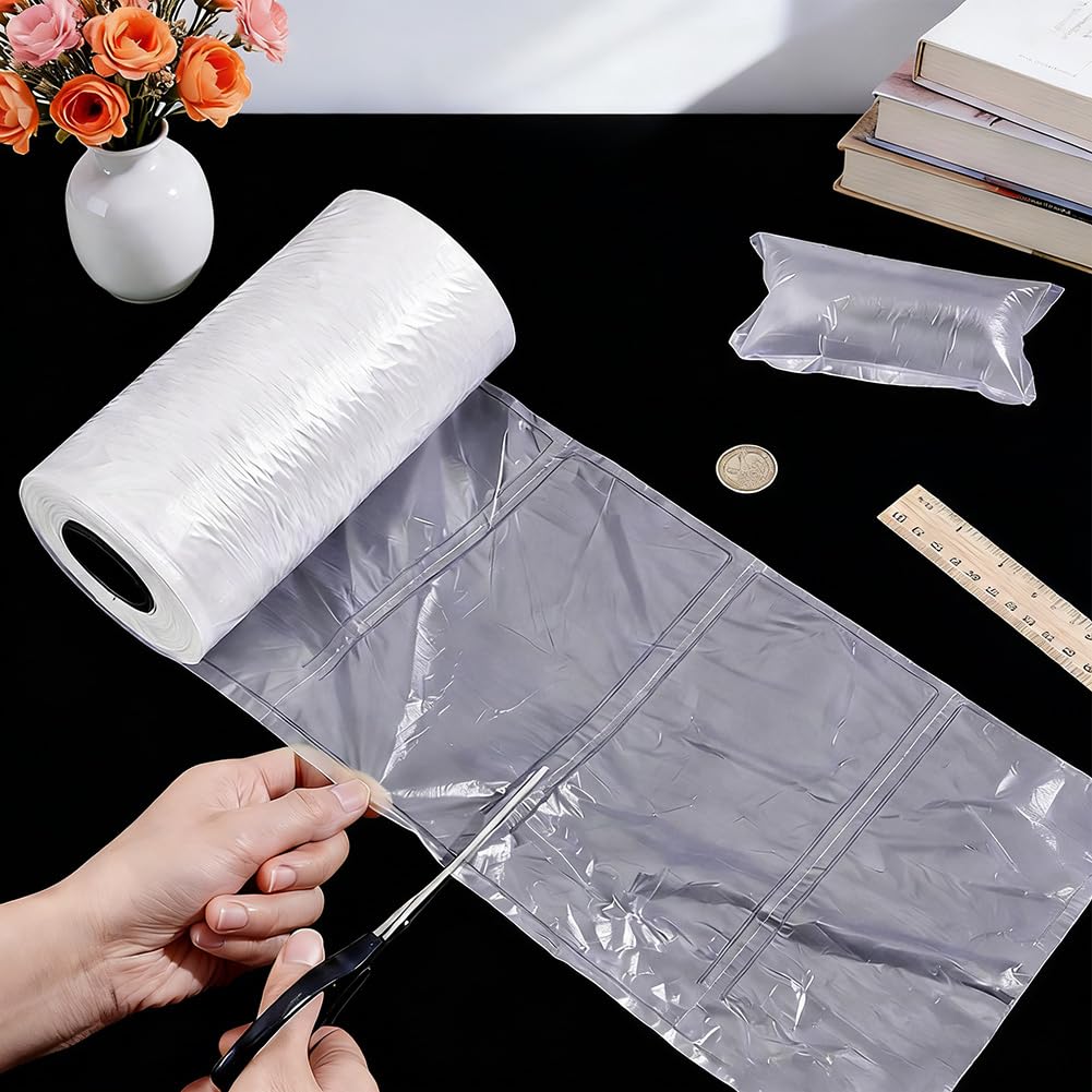 BENECREAT Rouleau de Film pour Coussin D'Air Coussins D'Air pour L'Expédition Matériau D'Emballage Gonflable en Remplissage de Sac à Main 300 m X 10 X 20cm