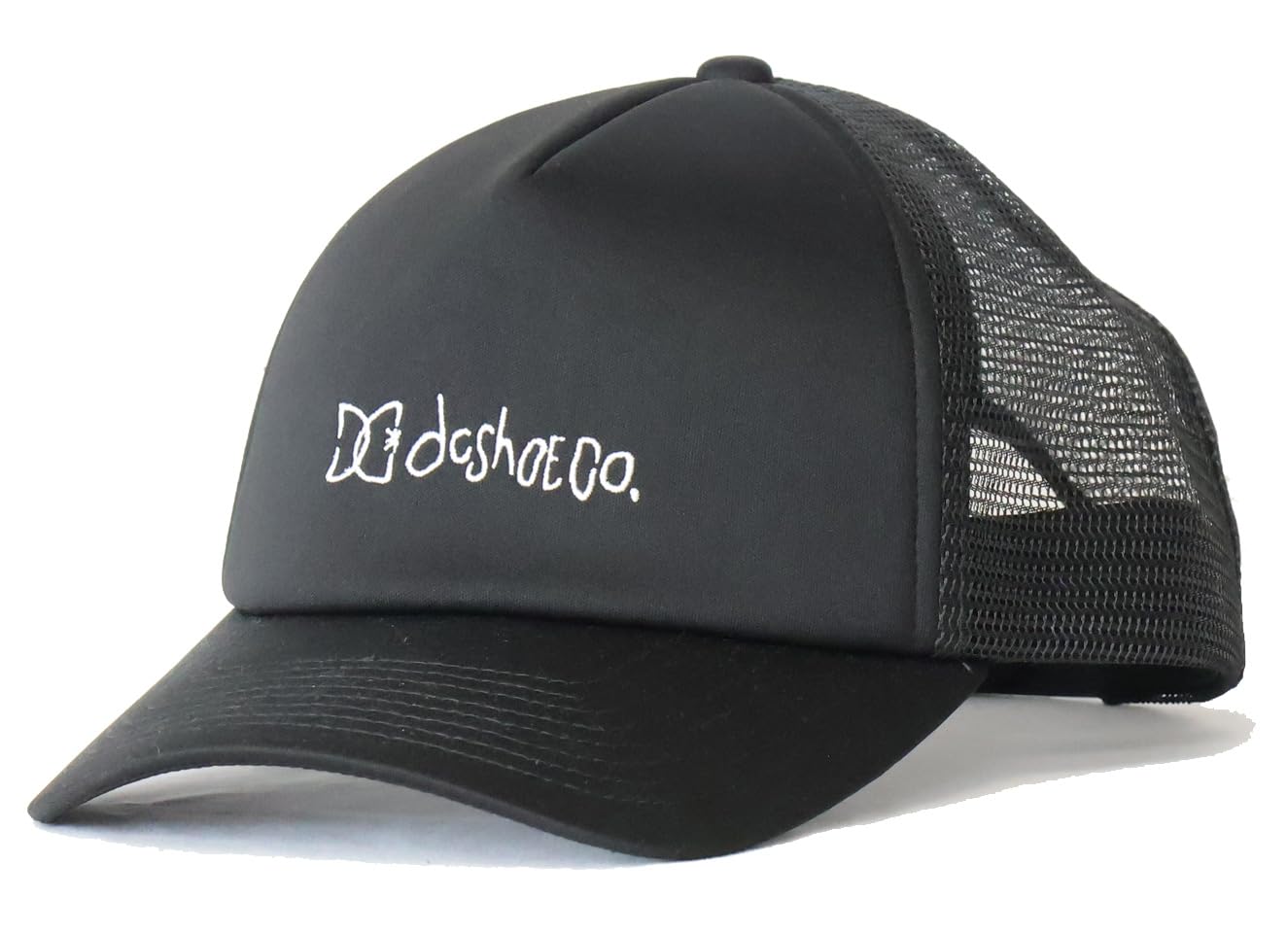 DC SHOES ディーシーシュー 変形ロゴ刺繍 メッシュキャップ 帽子 DCP252203 (JP, アルファベット, Free Size, BKB)