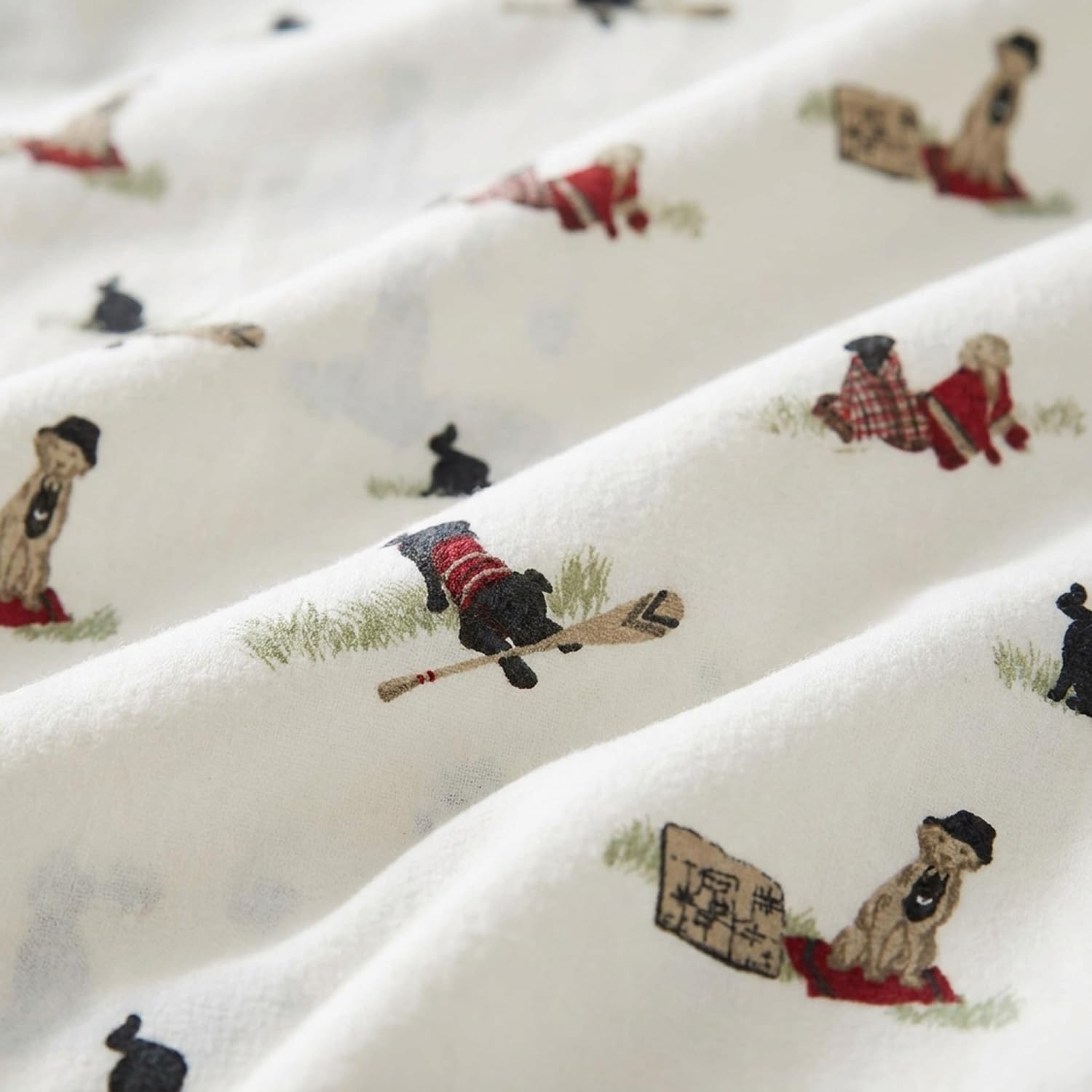 Eddie Bauer - Juego de sábanas tamaño Individual, Ropa de Cama de Franela de algodón cálido y Transpirable con Bolsillos Profundos, Cepillado para Mayor suavidad, decoración acogedora del hogar,