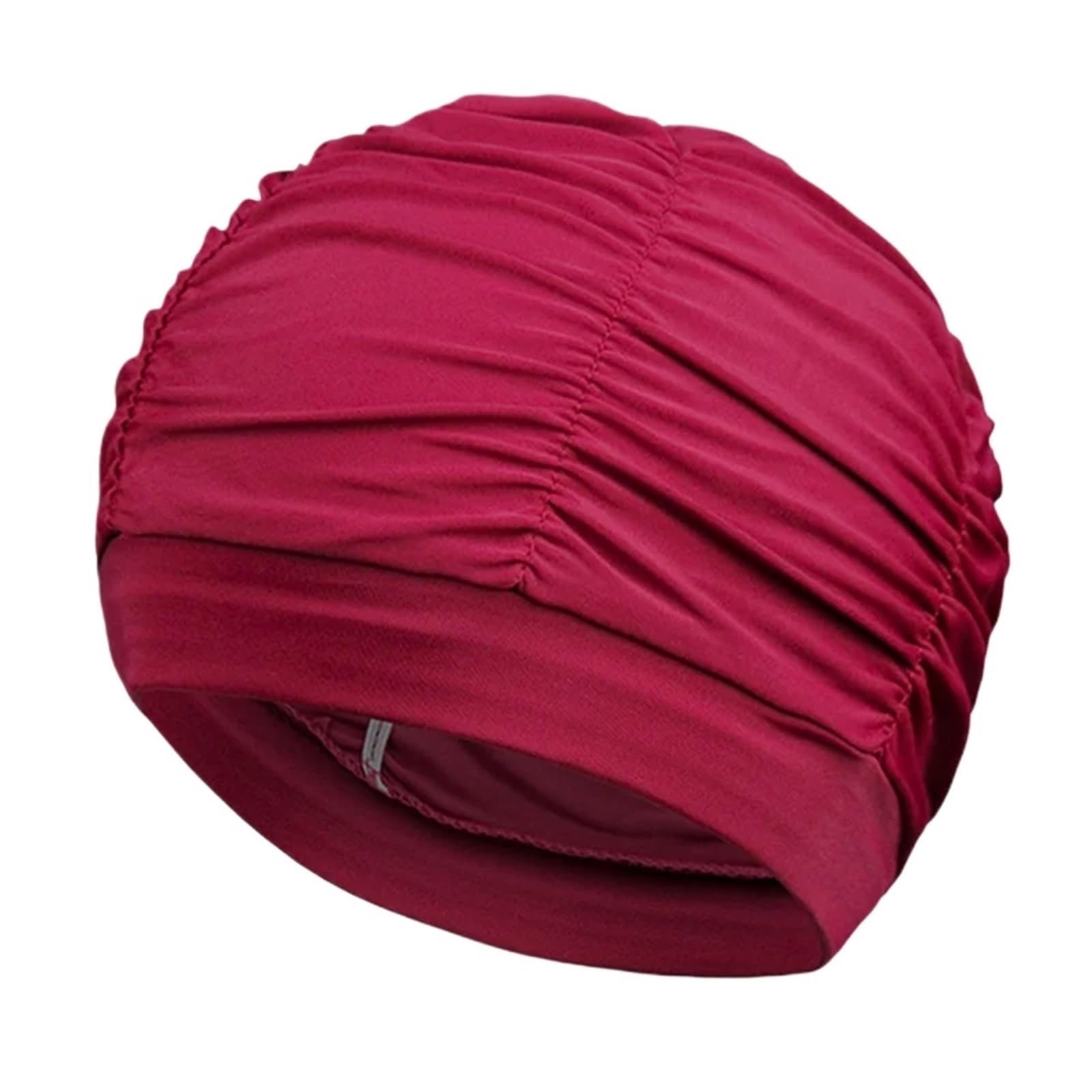 Gorro Natacion 2 uds Color sólido Pelo Largo Mujeres Hombres natación Piscina Deportes acuáticos Tejido de Nailon Plisado elástico Gorros de baño Sombrero Turbante