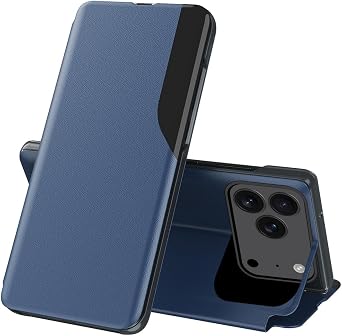 for iPhone 18 Pro Max / 17 Pro Max Case Clear View Windows Blue