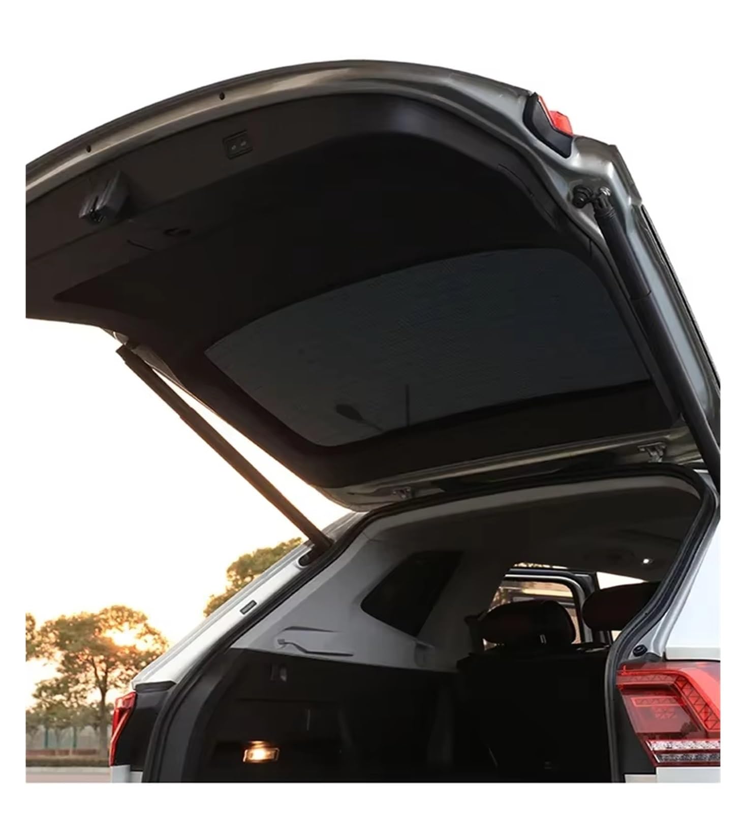 Kfz Outdoor Abdeckplane Für Vw Für Tiguan 1st Gen MK1 2007-2016 Magnetische Vorhang Mesh Frontscheibe Rahmen Vorhang Auto Fenster Sonnenschirm Autoscheiben Sonnenschutz(Back Window)