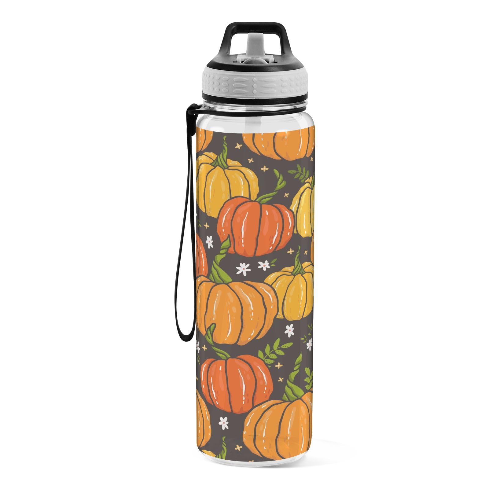 Sport-Wasserflasche 1000 Ml Mit Bienen-Design – Tritan, BPA-frei, Mit Strohhalm, Auslaufsicher