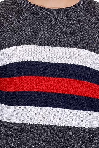 Image of Men's Acrylic Wool Printed Round Neck Full Sleeve Sweater