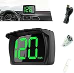 1 PC Speedometer HUD for Cars Trucks Motorcycles USB Plug & Play Digital MPH Speed Meter Head Up Display with Shading Plate Car Charger Adapter